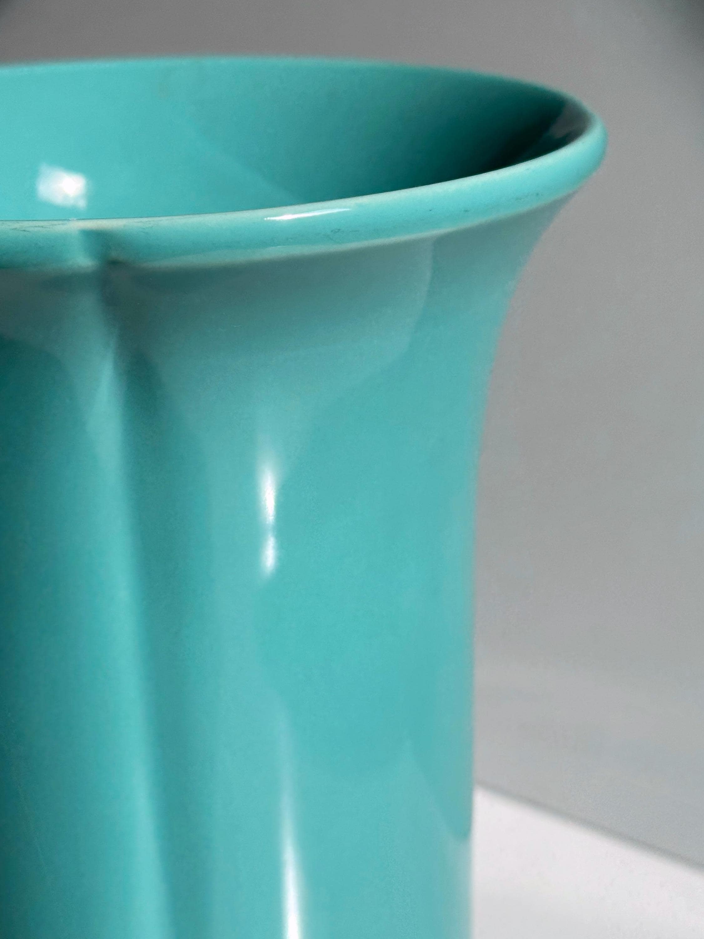 Vintage Vase Türkis 1970er Jahre