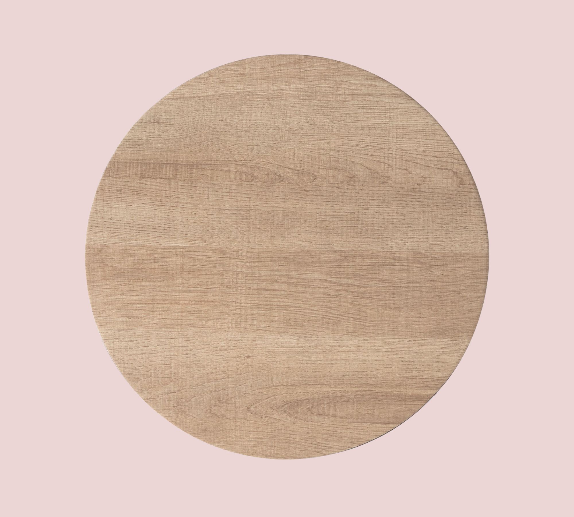 Round side table Oak decor Brown Black