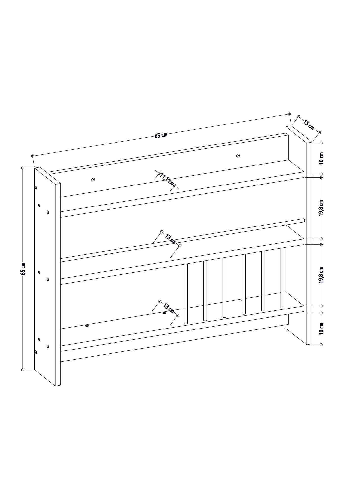 Kolin Regal Holz Anthrazit