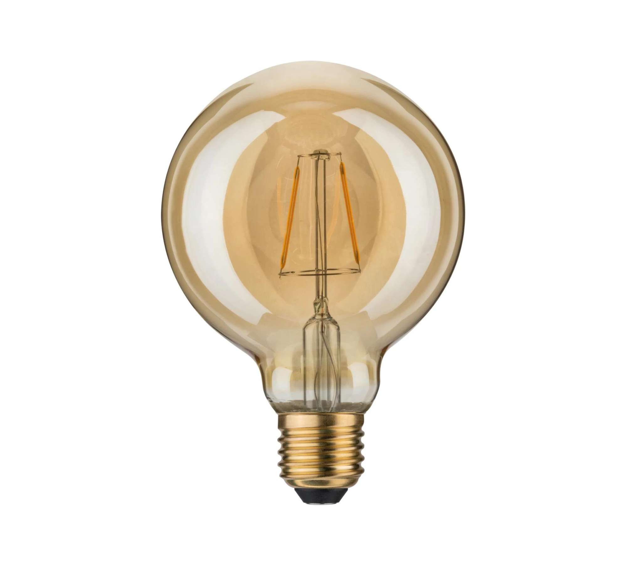 3x LED-Leuchtmittel 3-flammig Glas Metall Transparent