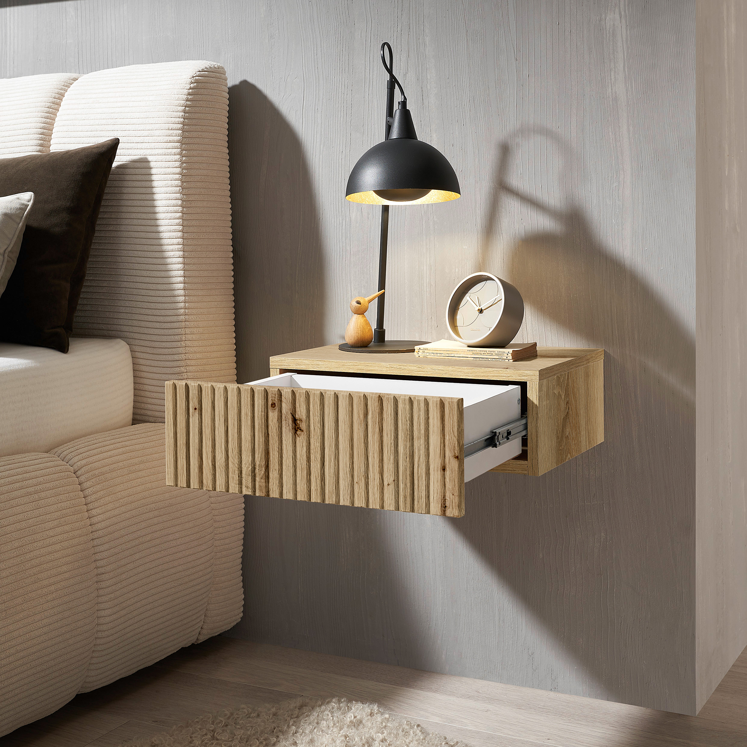 Floating Nightstand Narella Artisan Oak Decor