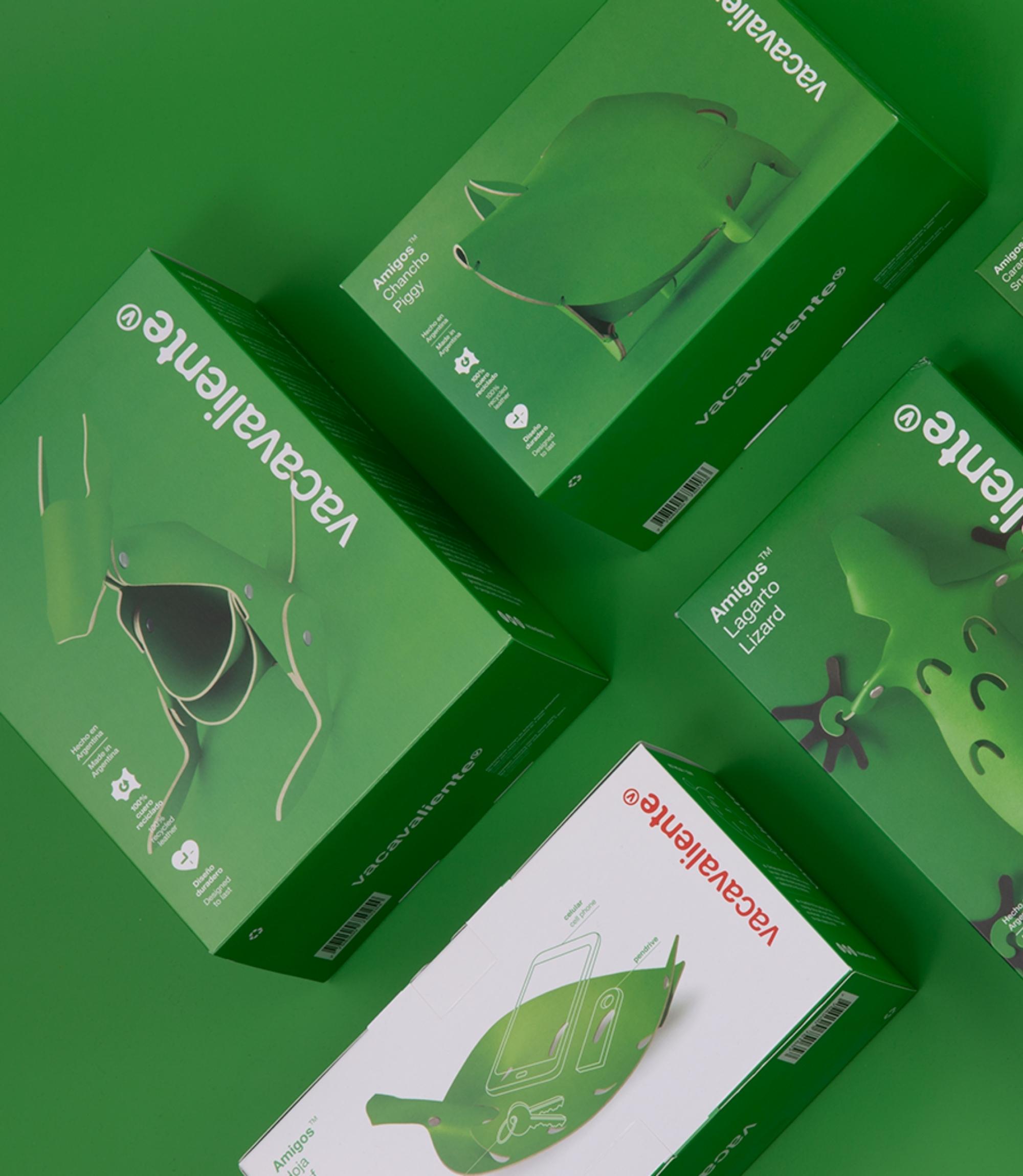 Känguru Schreibtischhelfer aus 100% Recyceltem Leder Grün