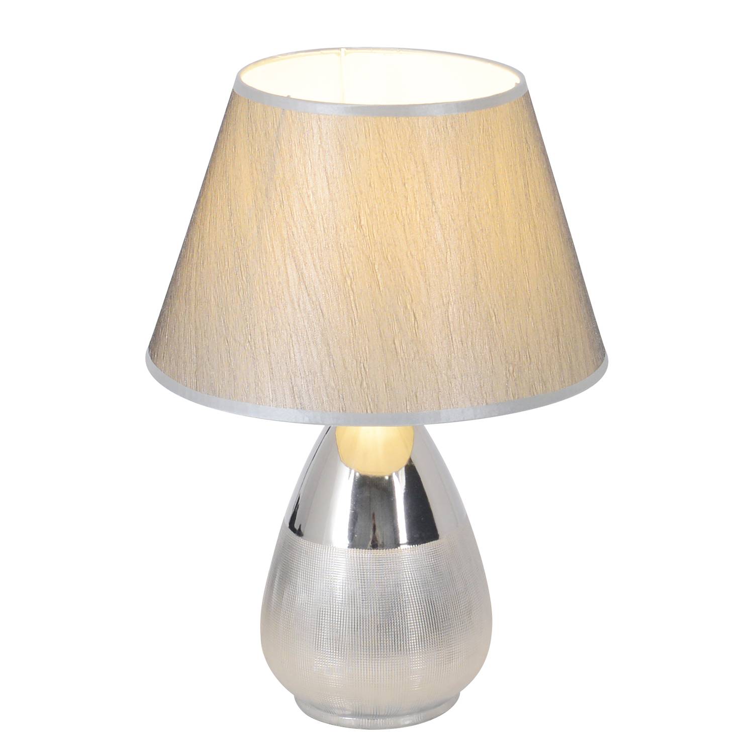 Elena Table Lamp Blended Fabric Stainless Steel 1-Light