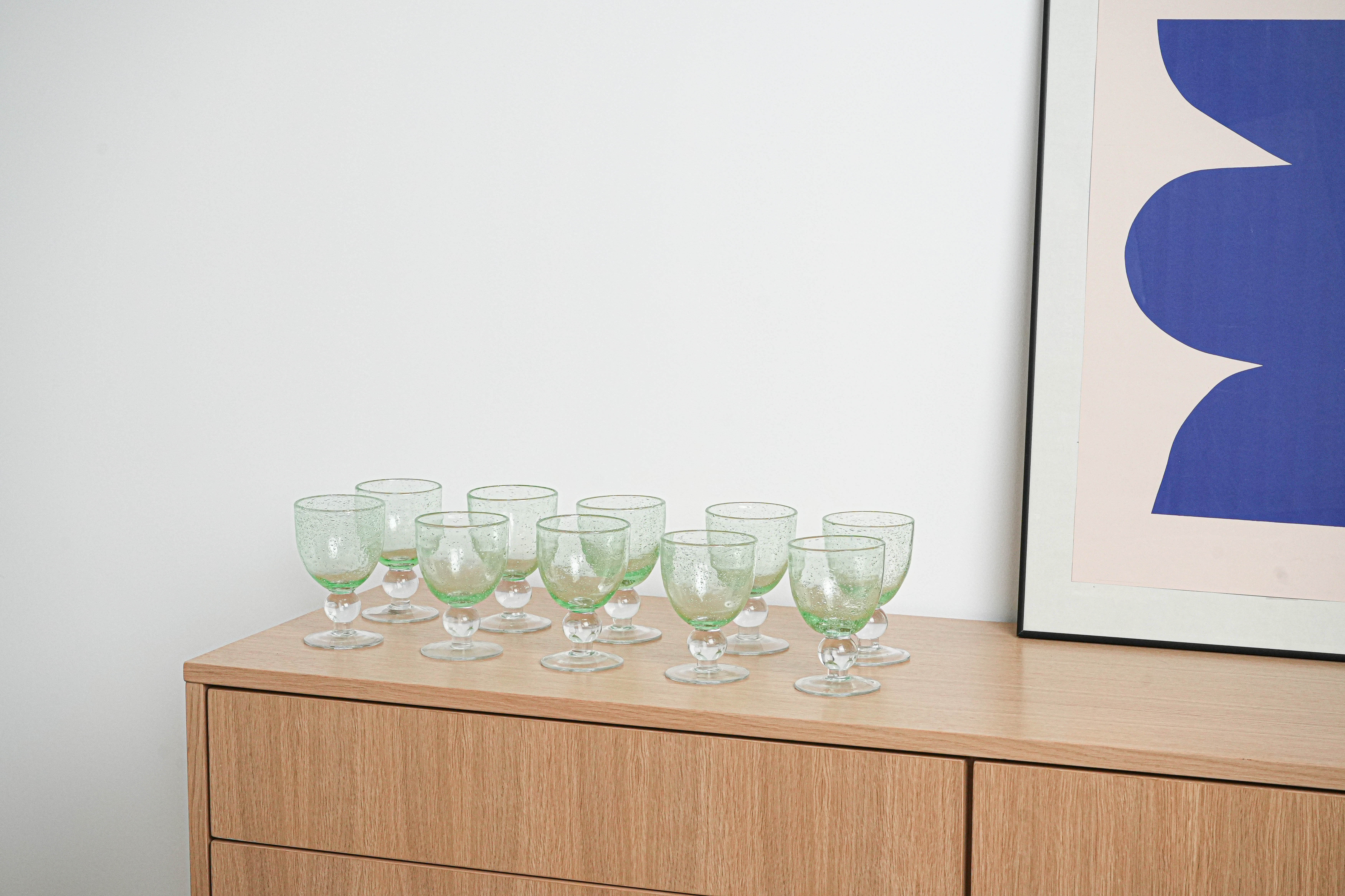 Bubble Champagne glasses-Set Transparent 1970s