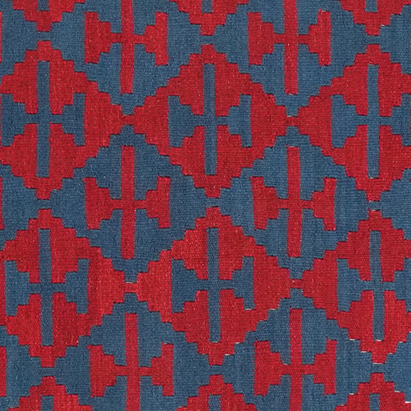 Kilim Gashgai Teppich Rot Blau