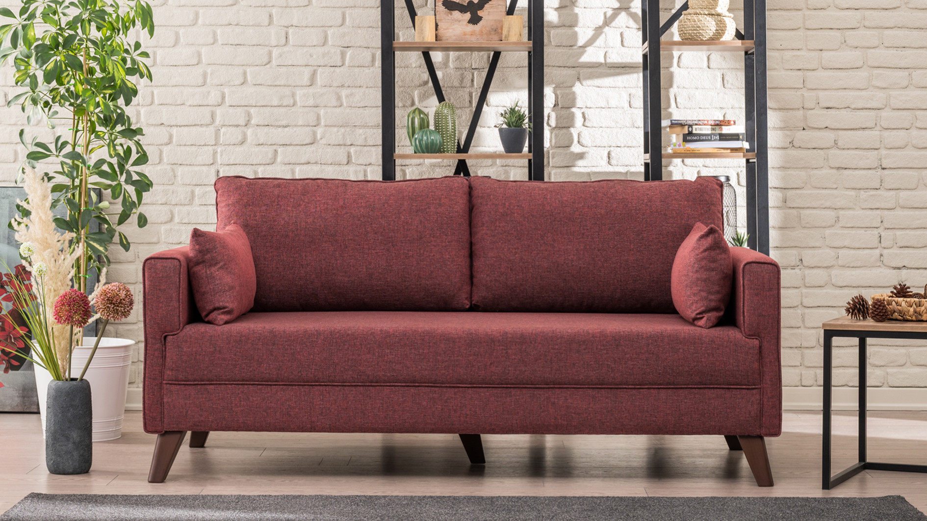 Bella Sofa 2-Sitzer Rot