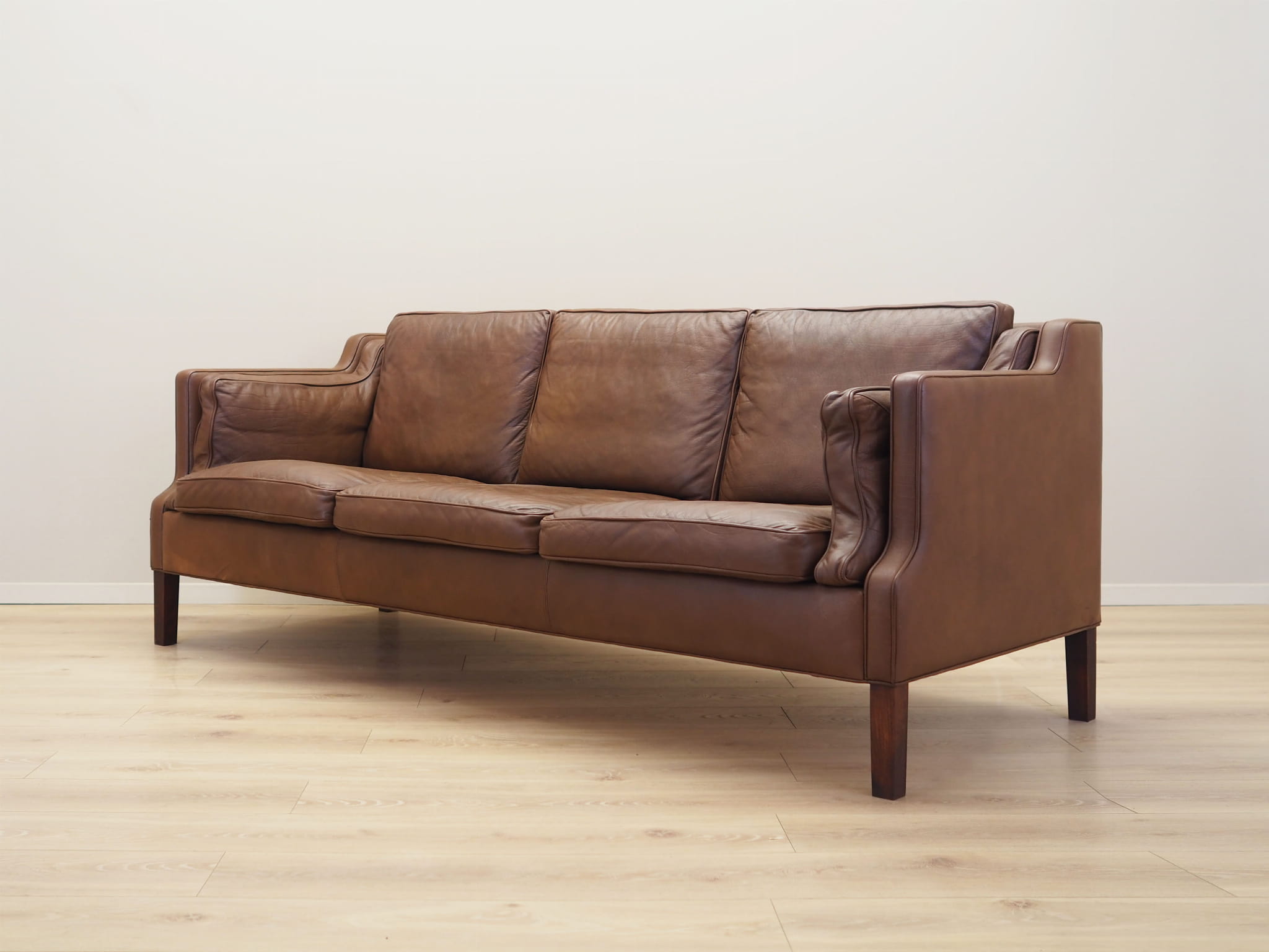 Vintage Sofa Leder Braun 1970er Jahre