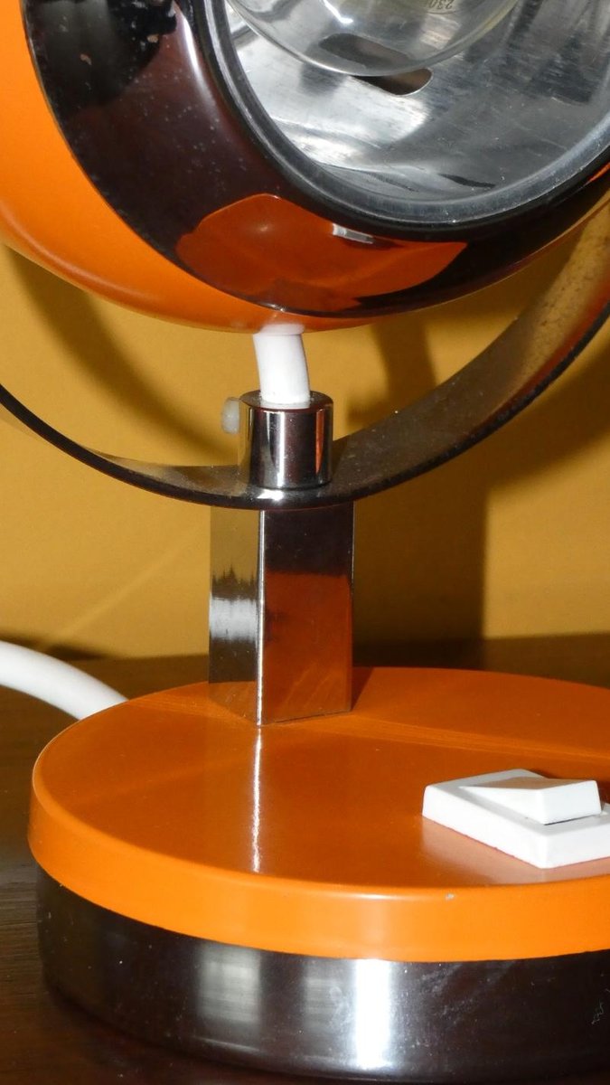 Eyeball Lampen 2er Set Orange 1970er Jahre