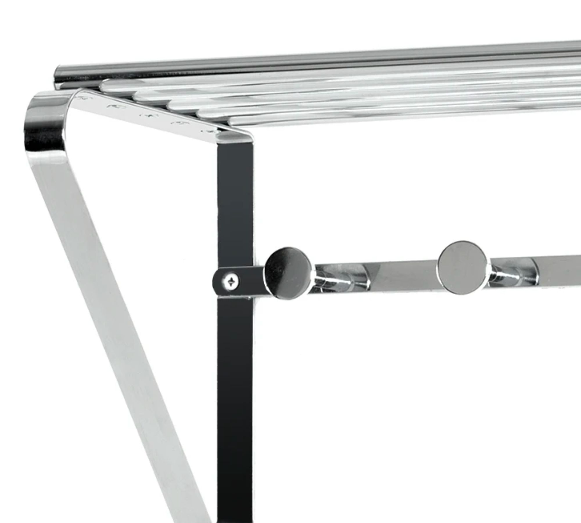 Wandgarderobe Metall Silber