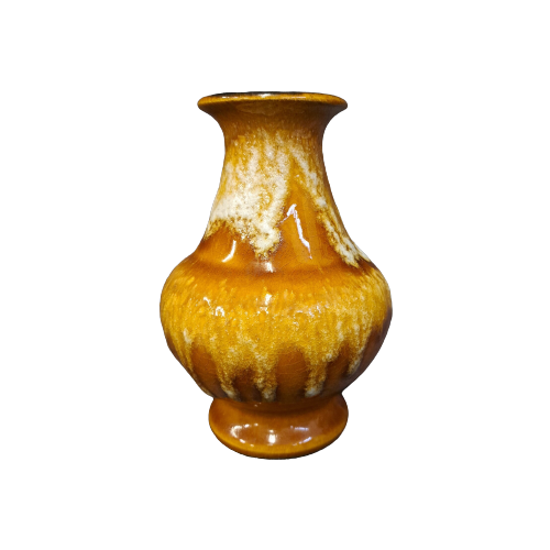 Vintage Vase Keramik Braun 