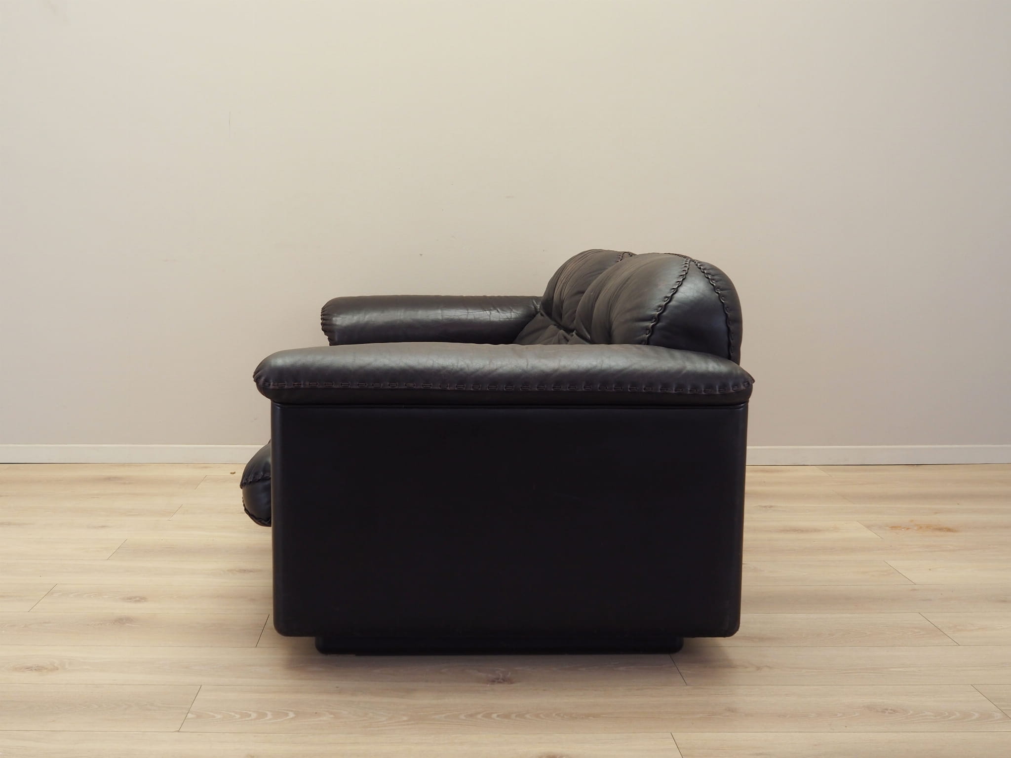 2-Sitzer Sofa Leder Dunkelbraun 1970er Jahre