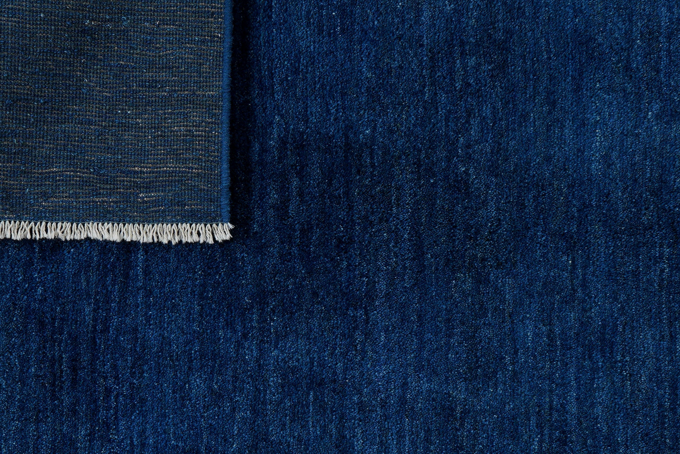 Gabbeh Teppich Wolle Blau