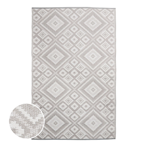 Ethno I In-/ Outdoorteppich Grau