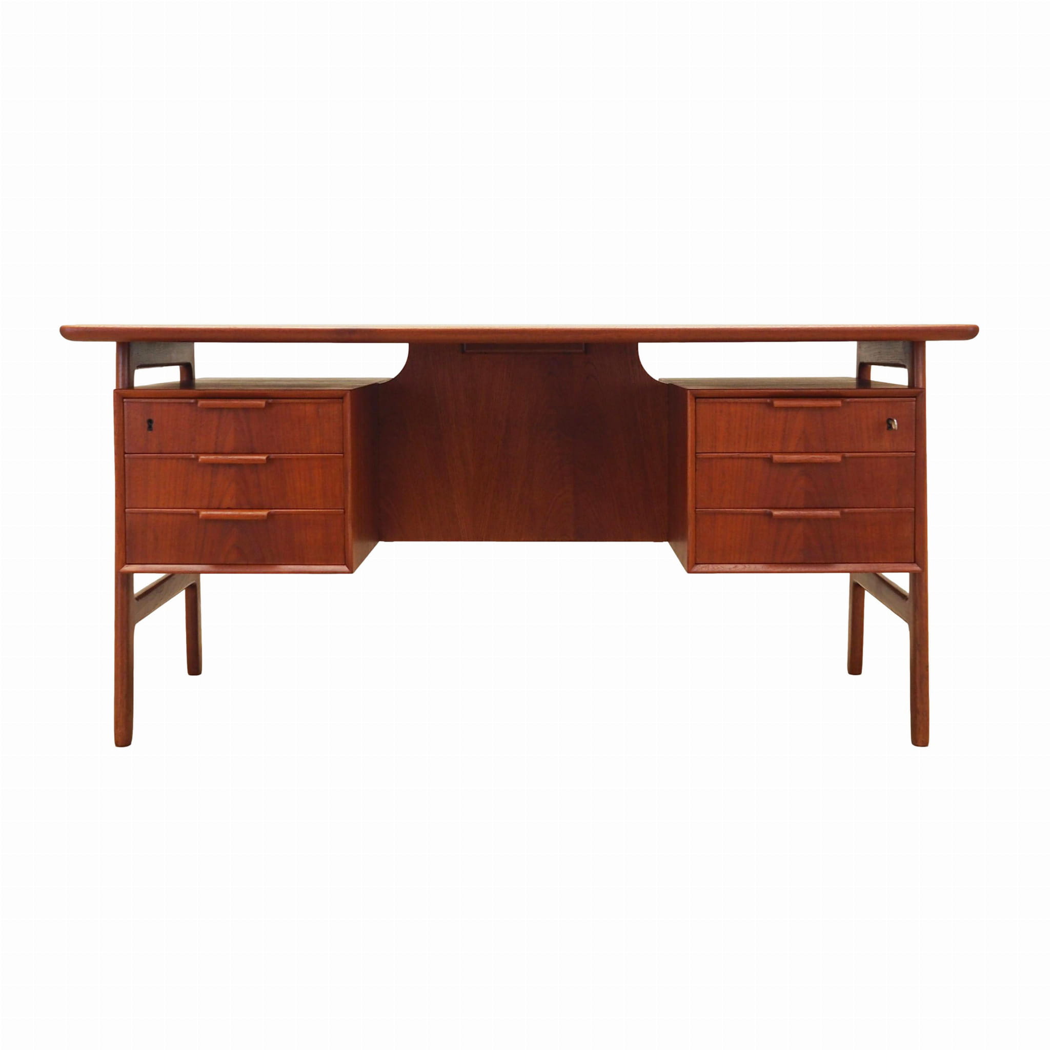 Vintage desk teak brown 1970s