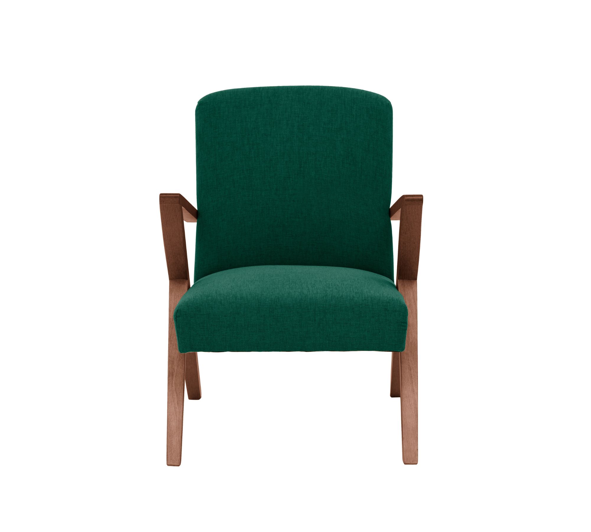 Retrostar Sessel New Life Nussbaum Beizung Opalgrün