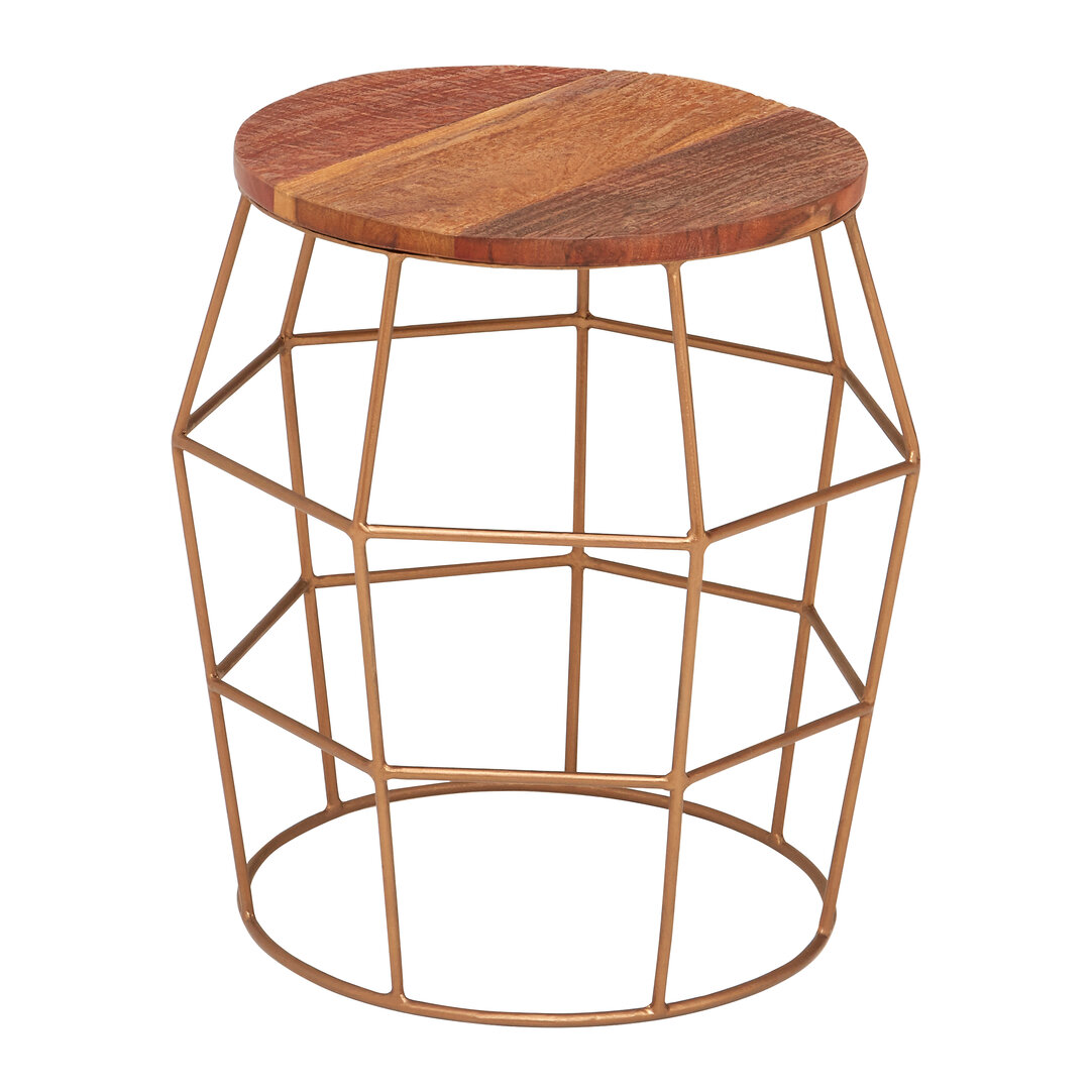 Nandri side table wood iron