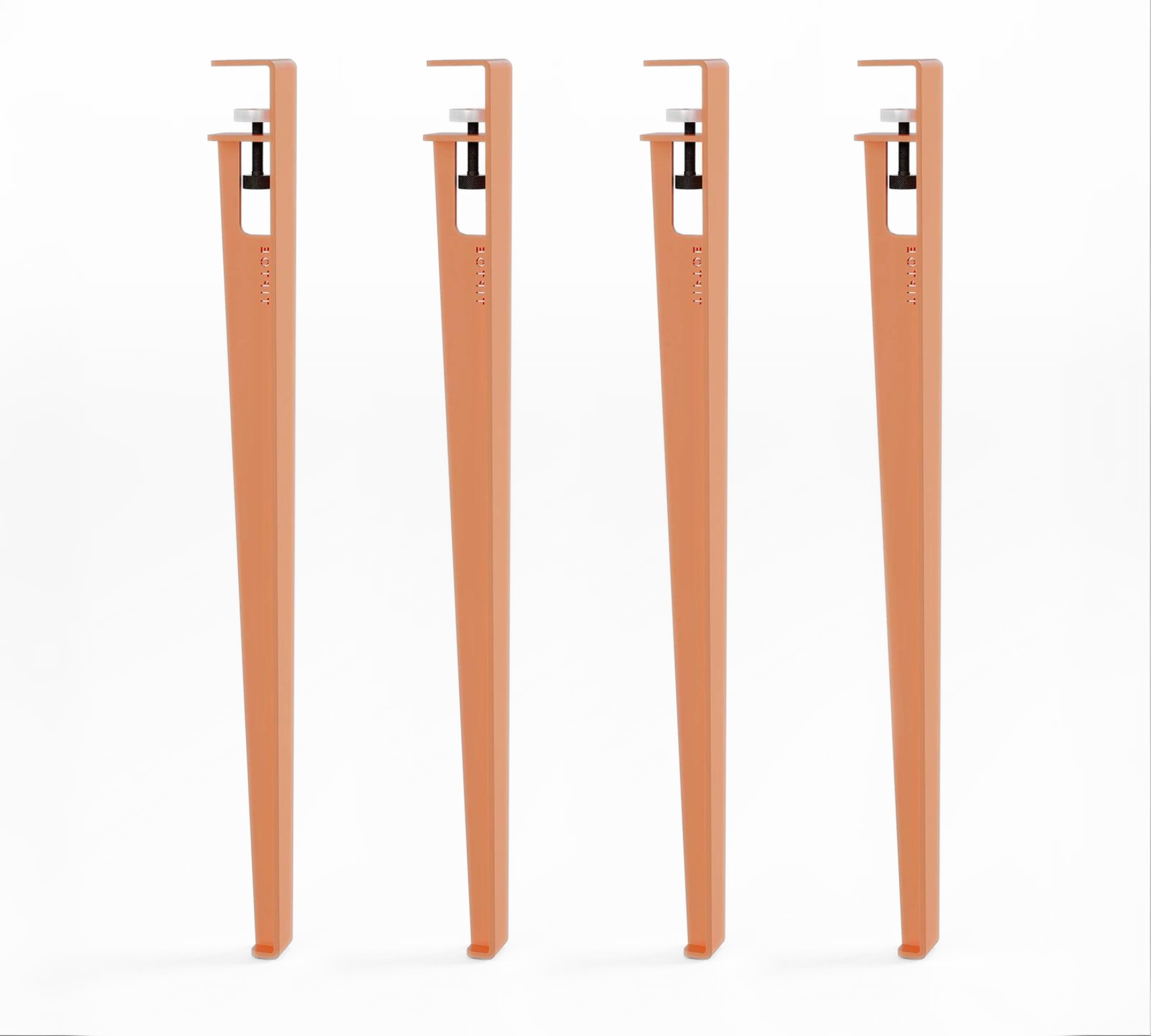 4x Tischbein Stahl Rosa