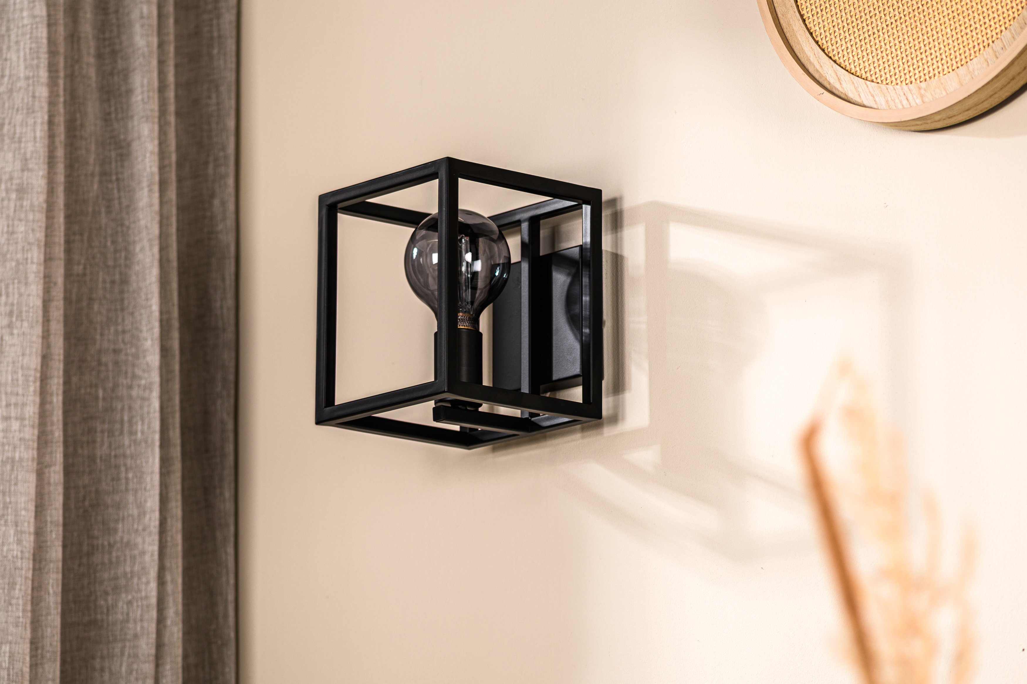 Wall lamp Steel Black