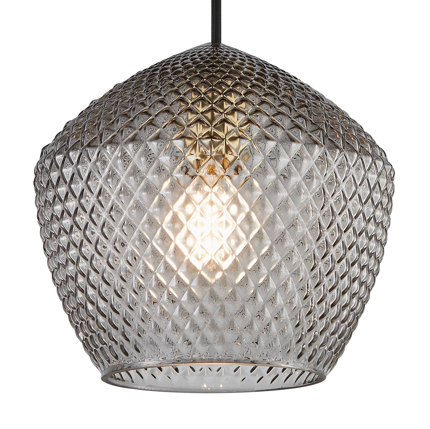 Orbiform I Pendelleuchte Rauchglas Stahl 1-flammig
