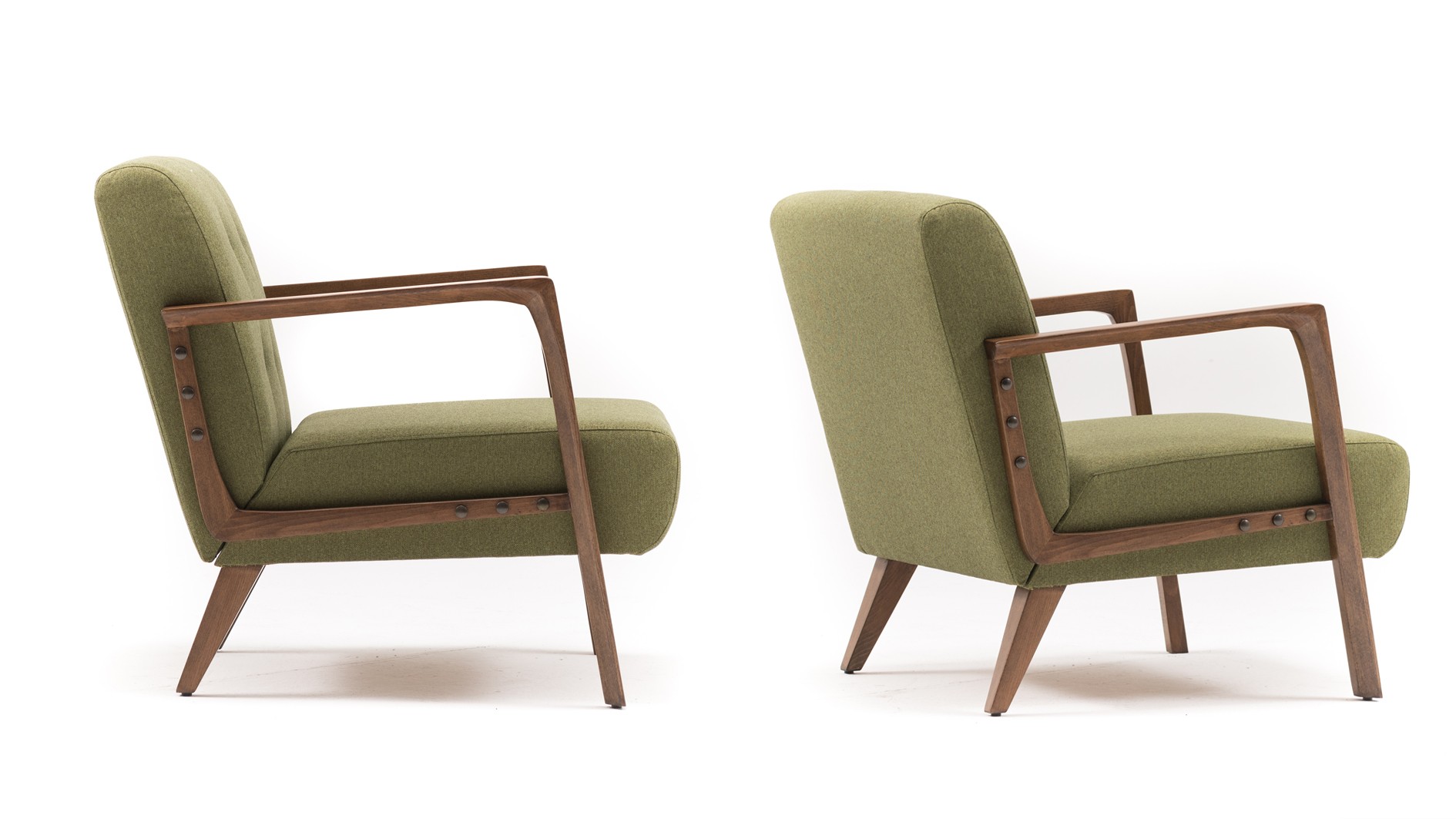 Kemer Armchair Wood veneer Green