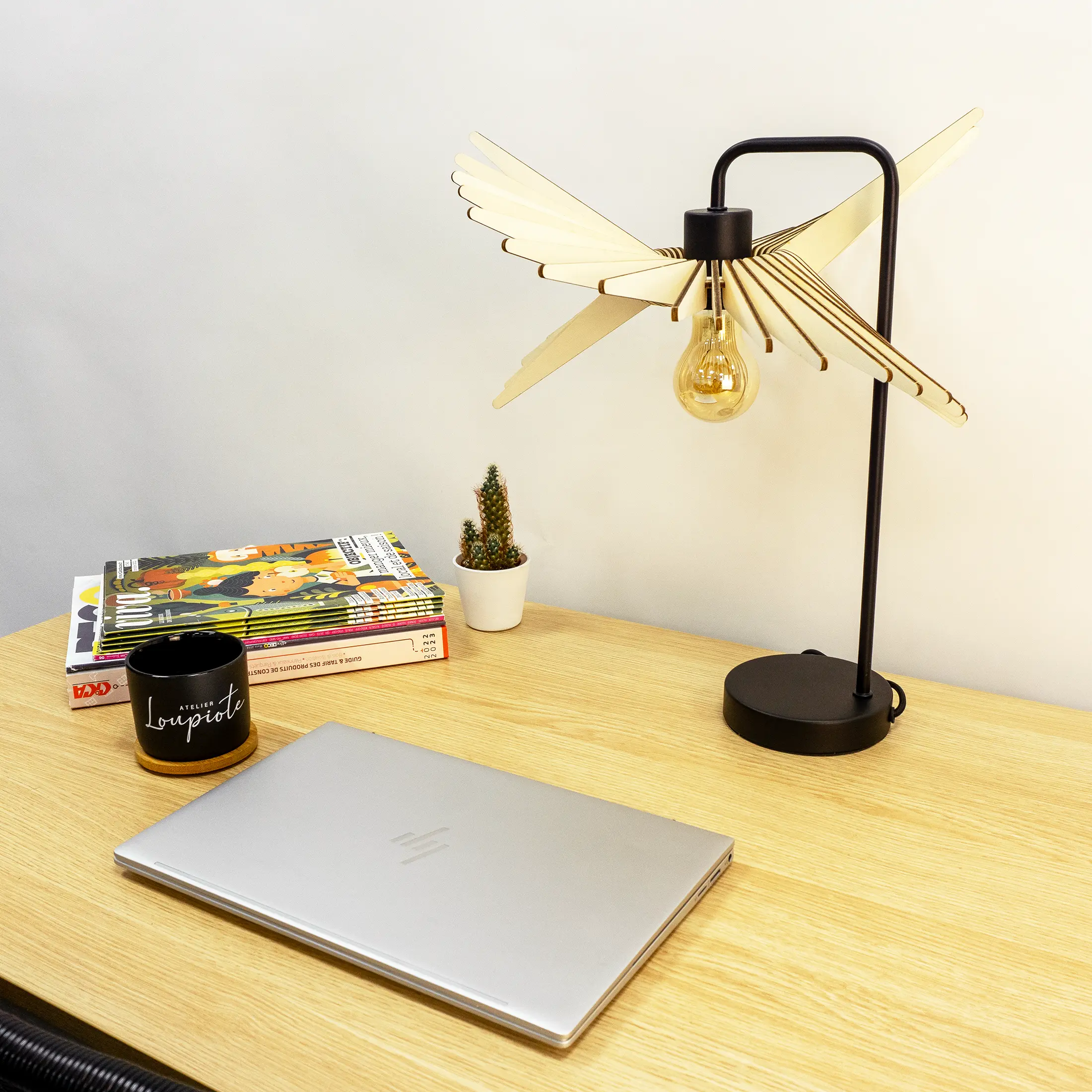 Alba Tischlampe Holz 38cm