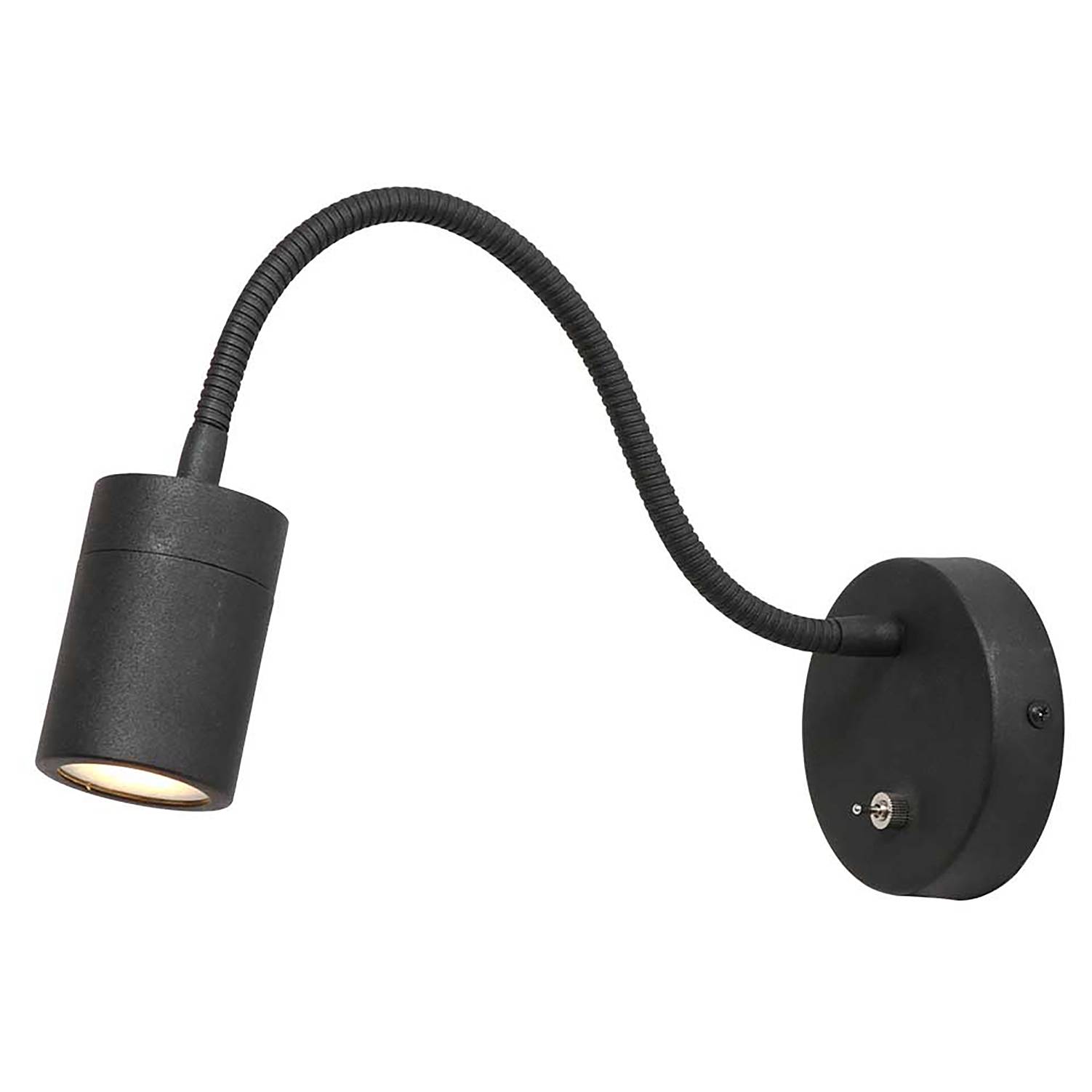 Upround LED-Wandleuchte Aluminium Schwarz 1-flammig