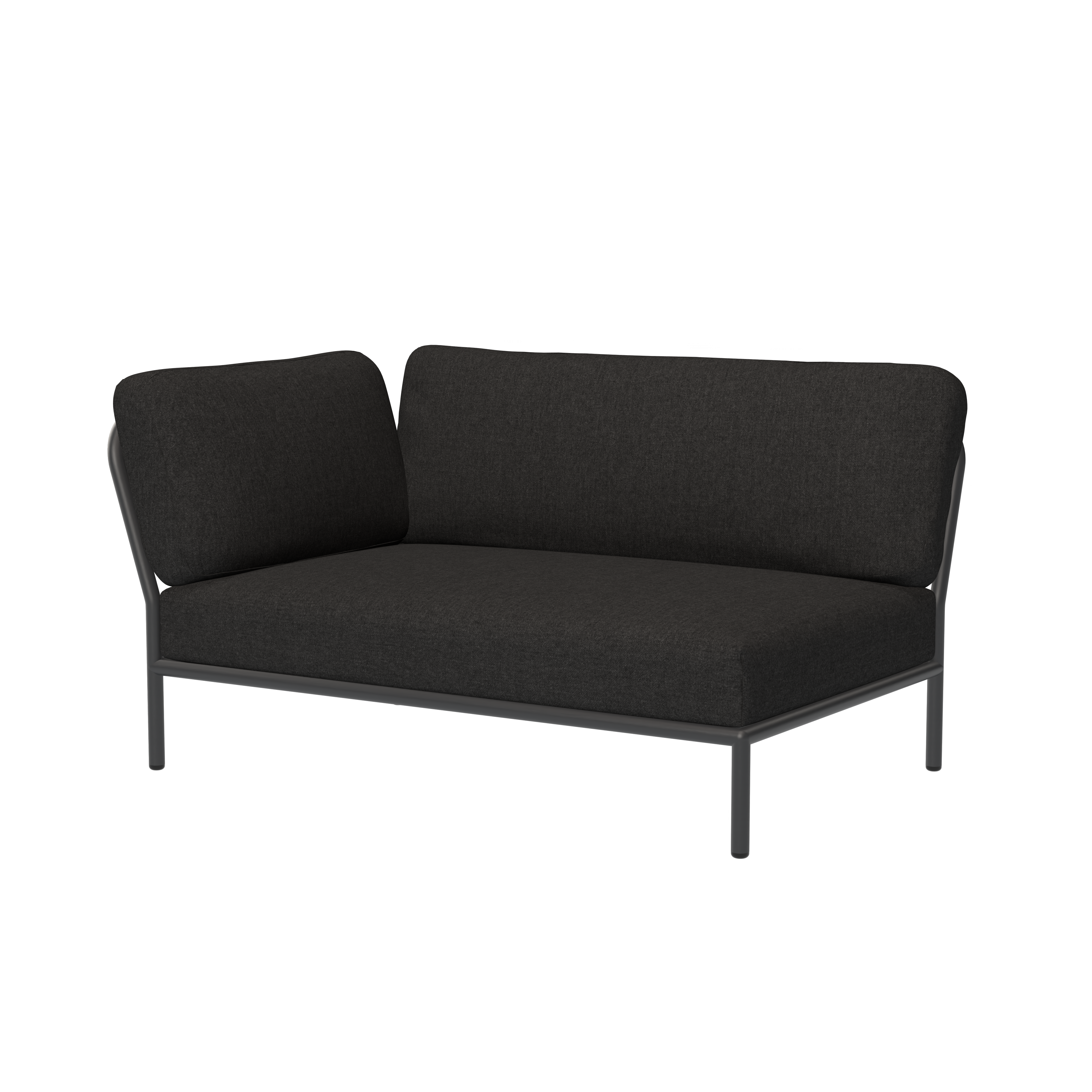 2x LEVEL Sofa Links, Sofa Rechts & Couchtisch Sooty Grau