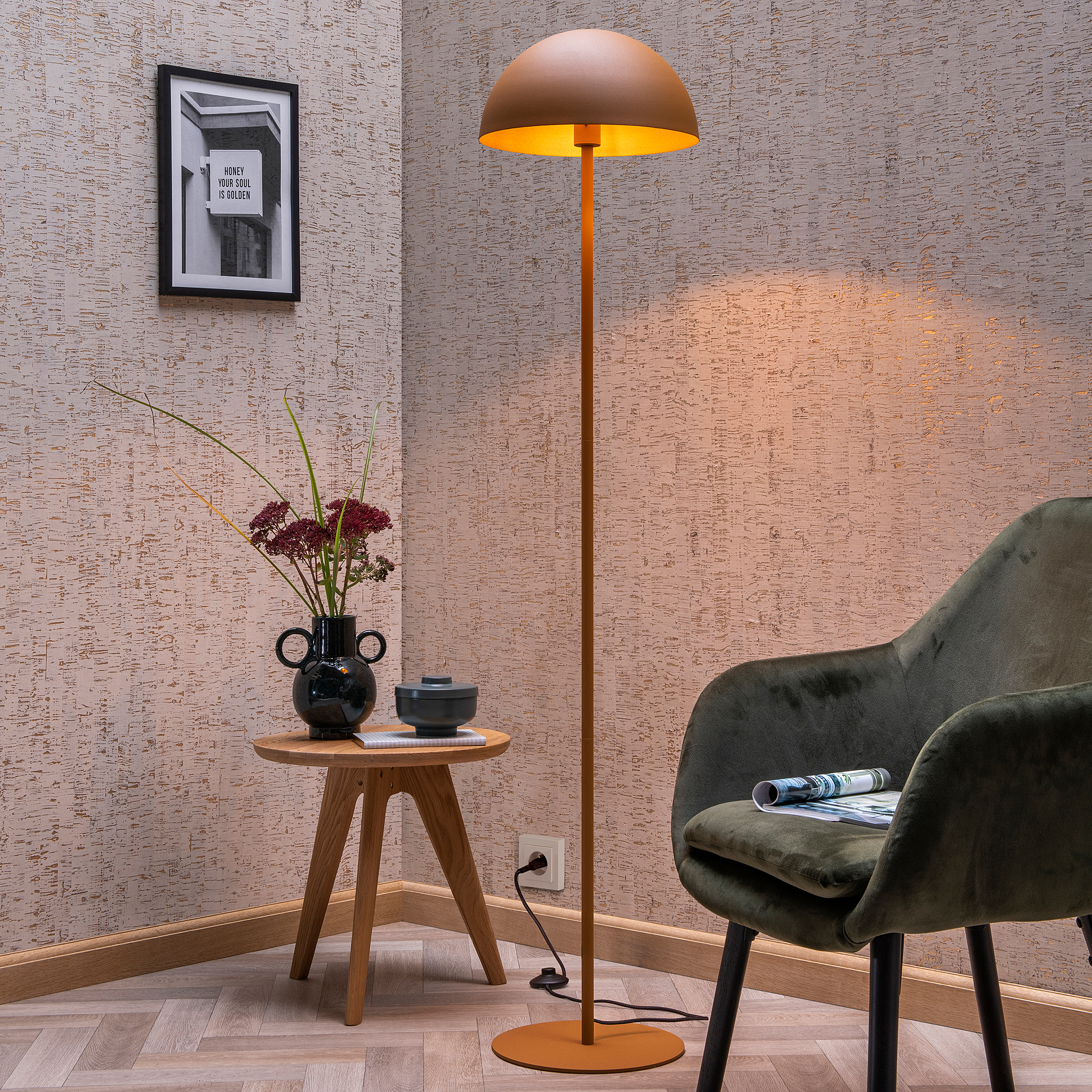 Siemon Stehleuchte Stahl Gelb