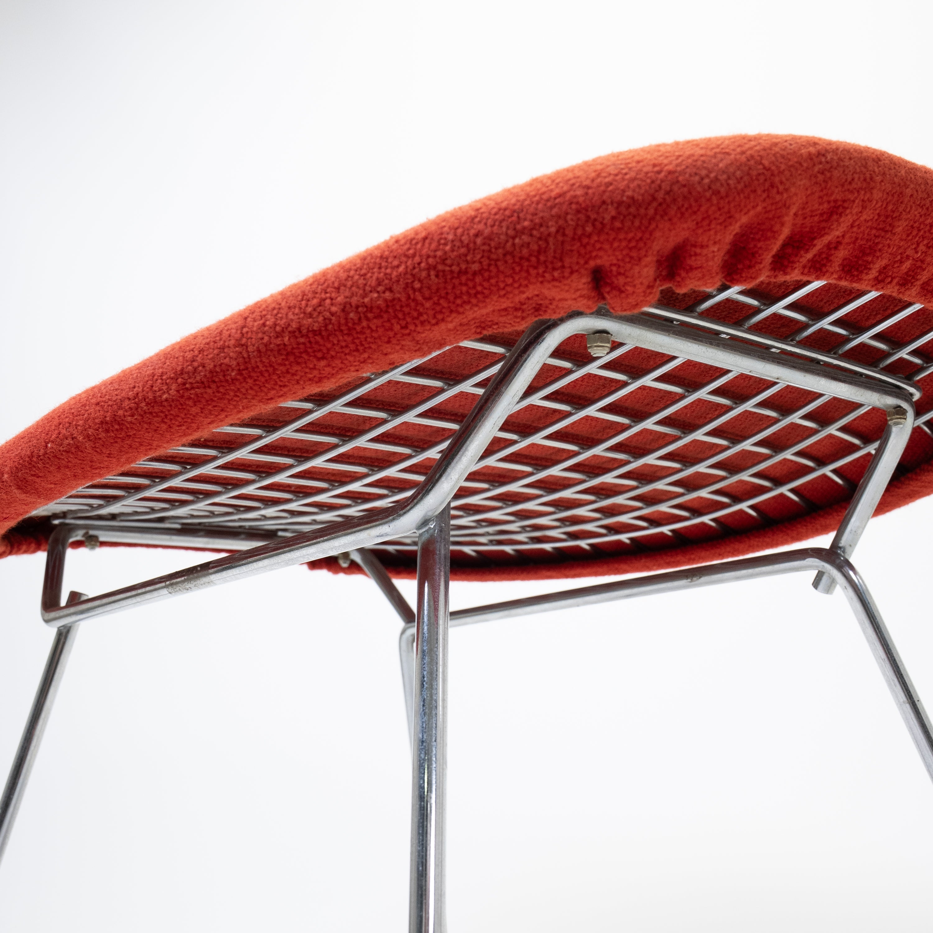 Bird Armlehnstühle mit Ottoman Chrom Rot