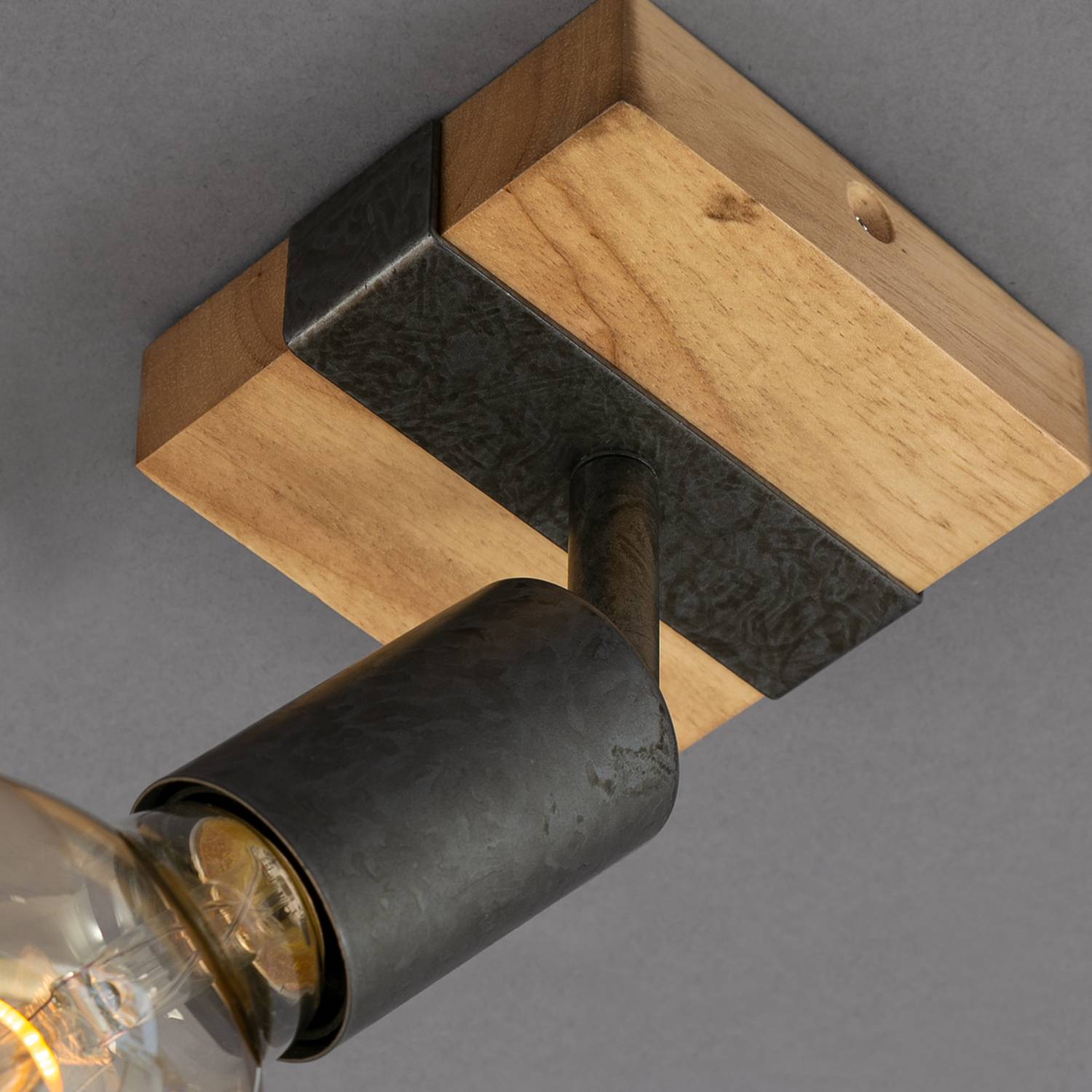 Deckenleuchte Wood Basic Schwarz