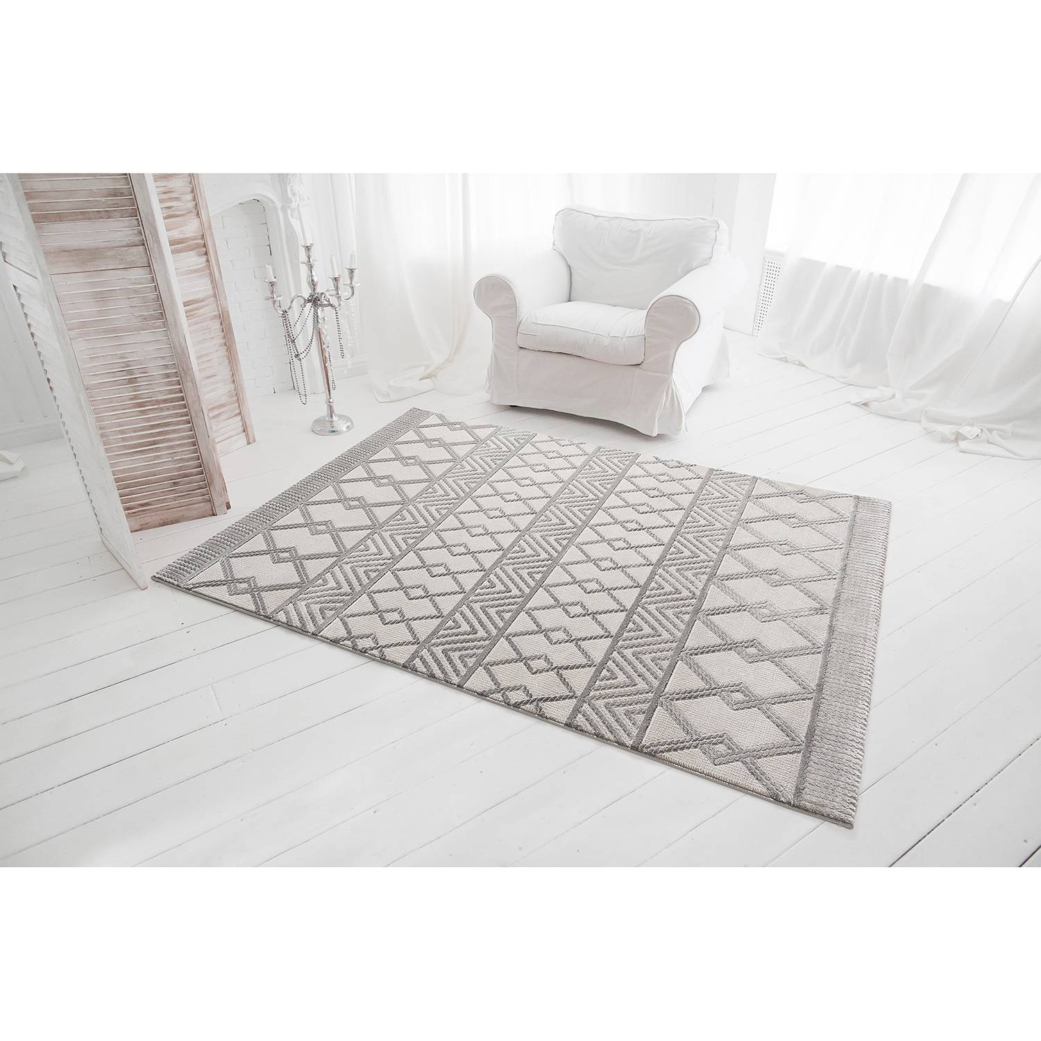 Kurzflorteppich Luxury 6200 II Grau