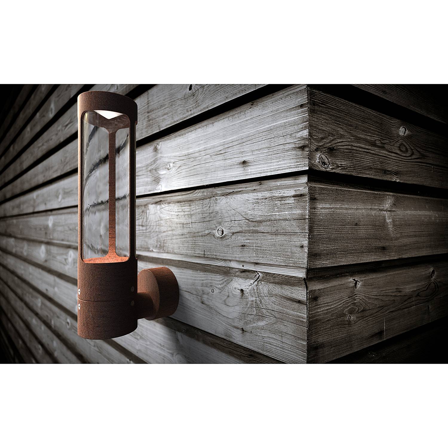 Helix Wall Light Steel Rust Brown
