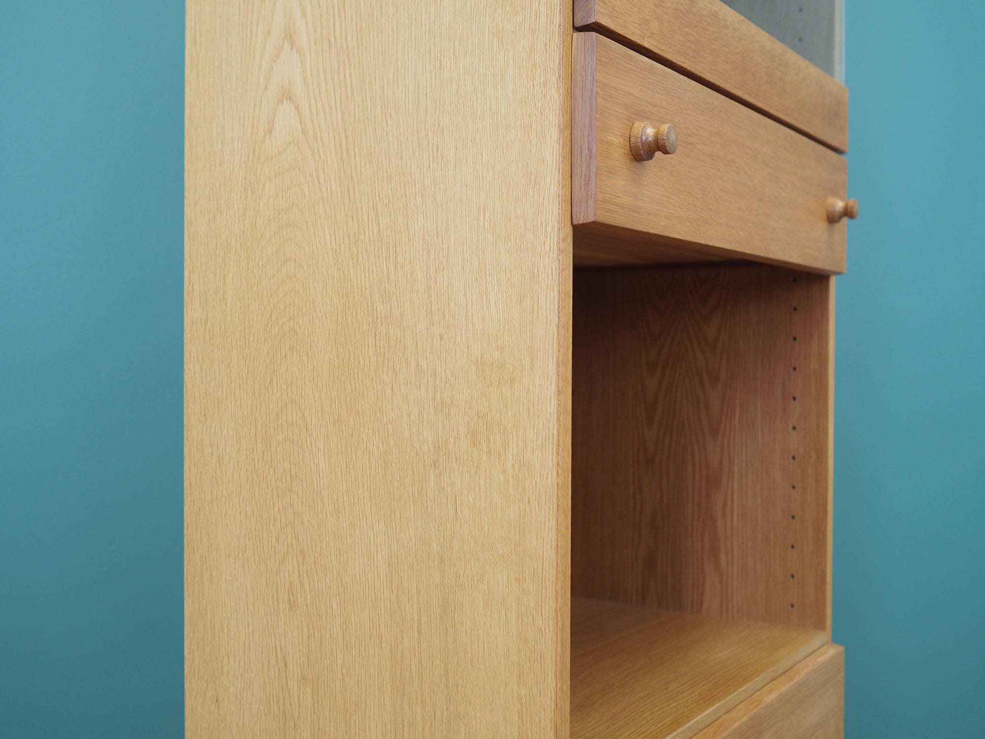 Vintage Bookshelf Wood Beige 1970s