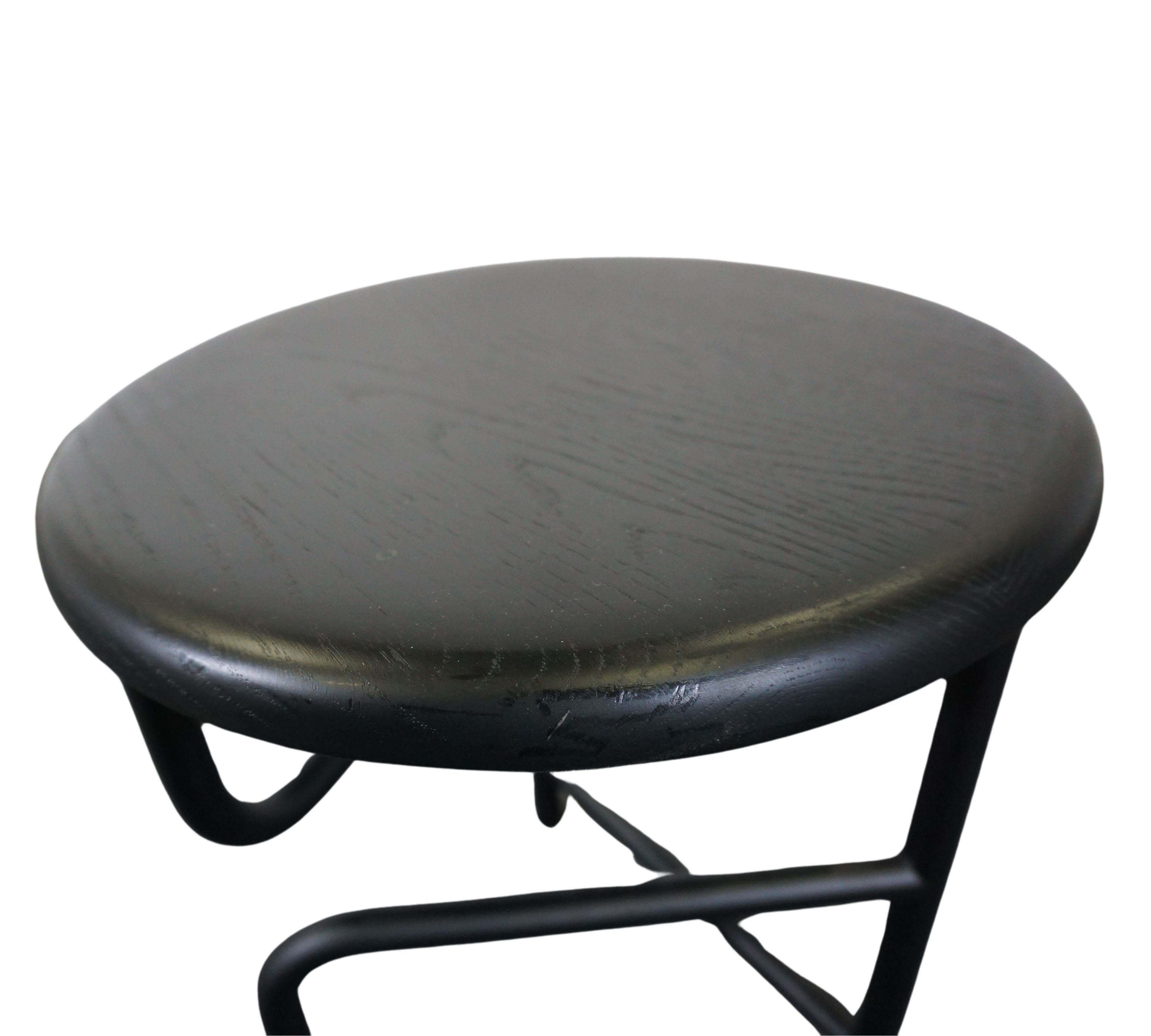 Blend Hocker Eiche Schwarz