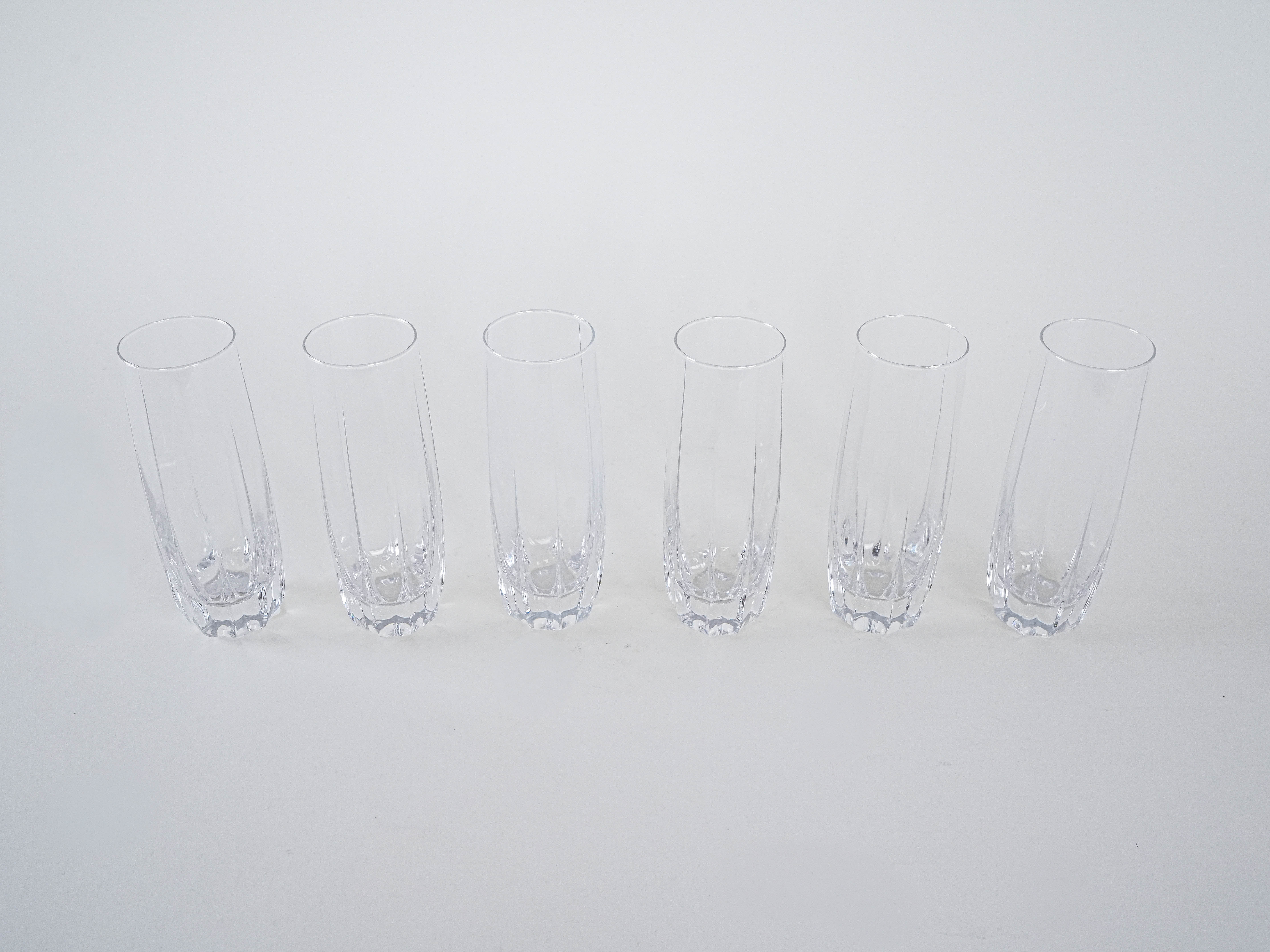 Gläser 6er-Set Transparent 1960er-Jahre