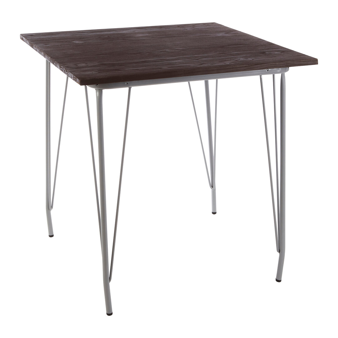 District Side Table Metal Elm Wood