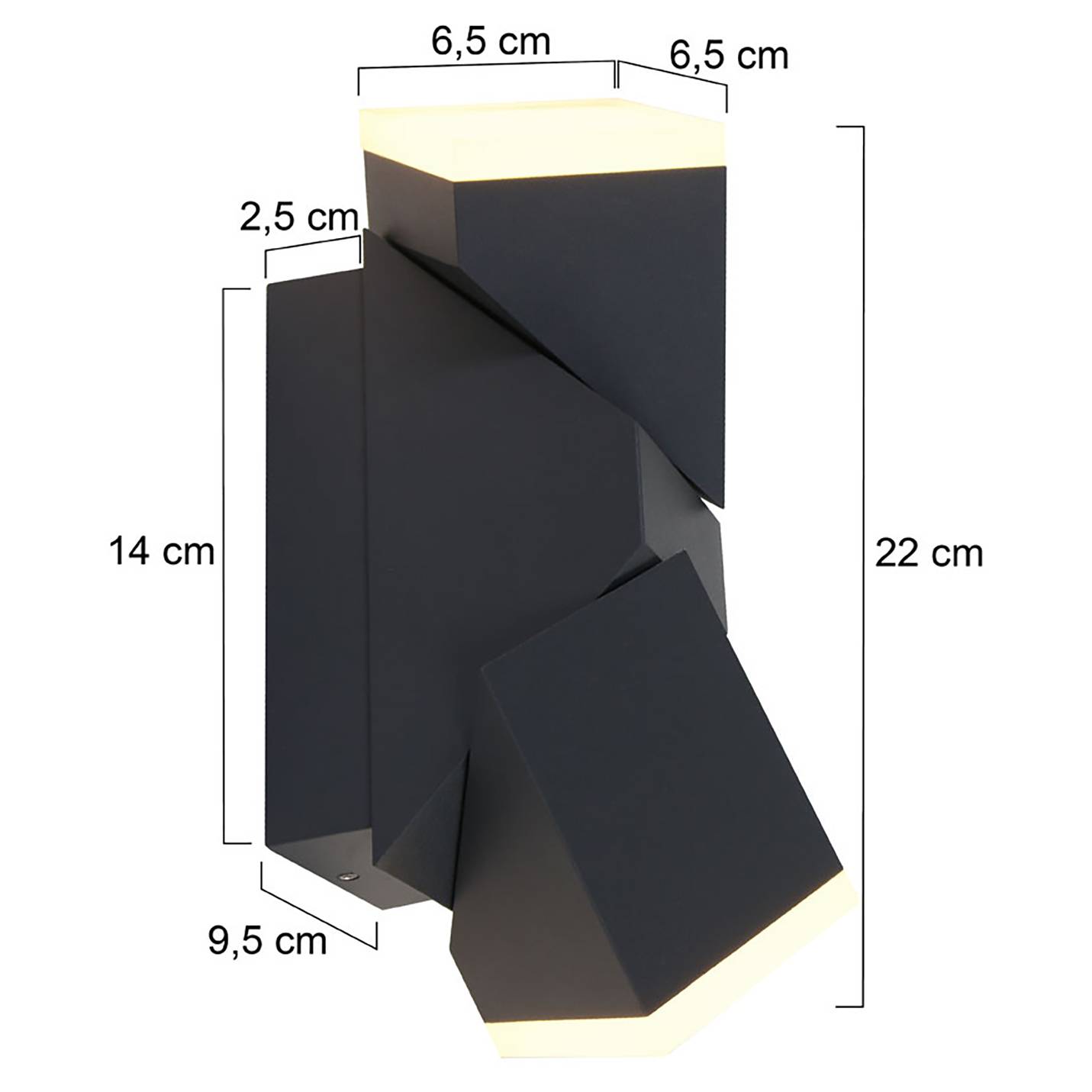 LED Wall Light Outdoor Collection VII Aluminum 2-bulb