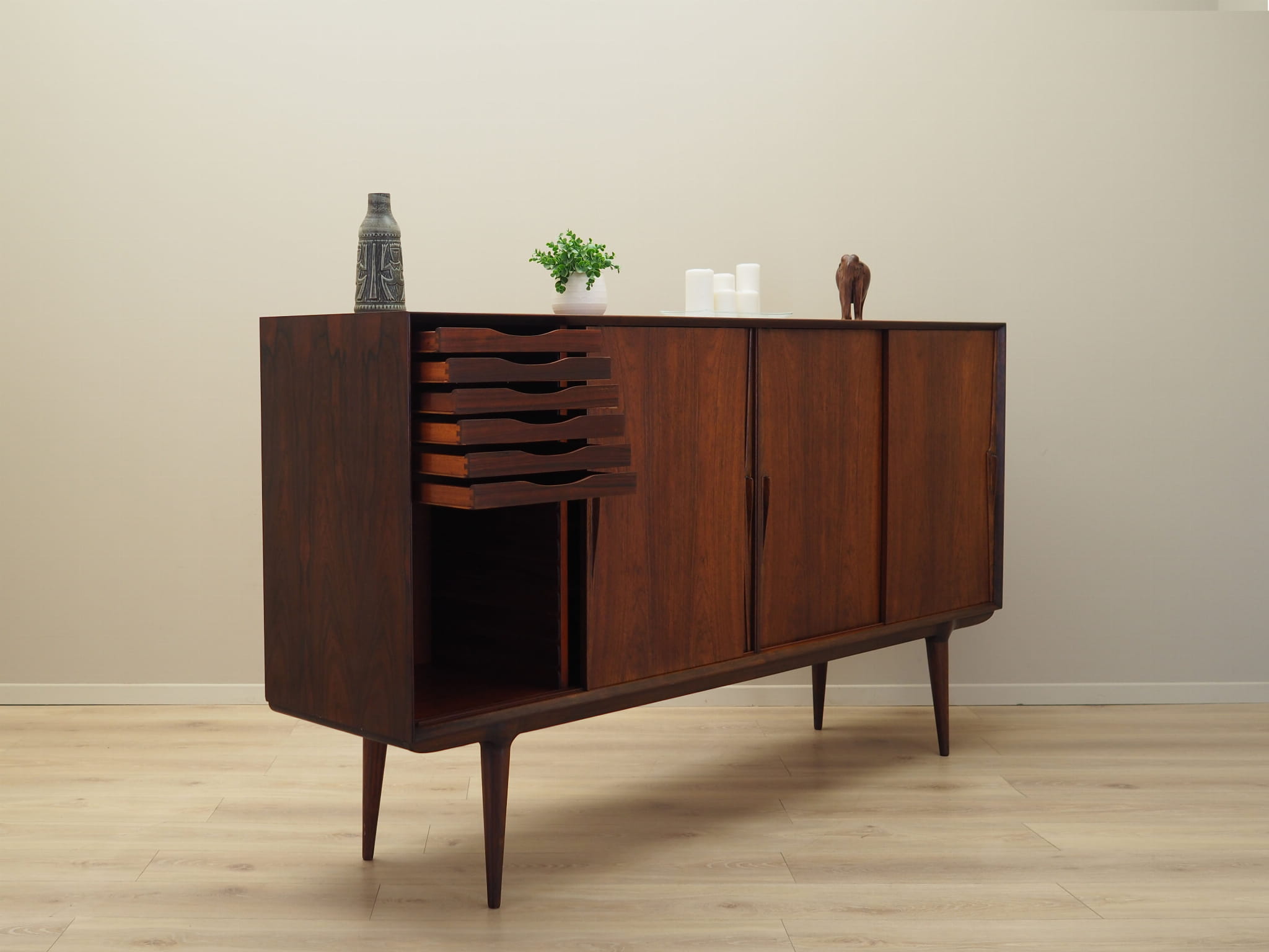 Highboard Rosenholz Braun 1970er Jahre