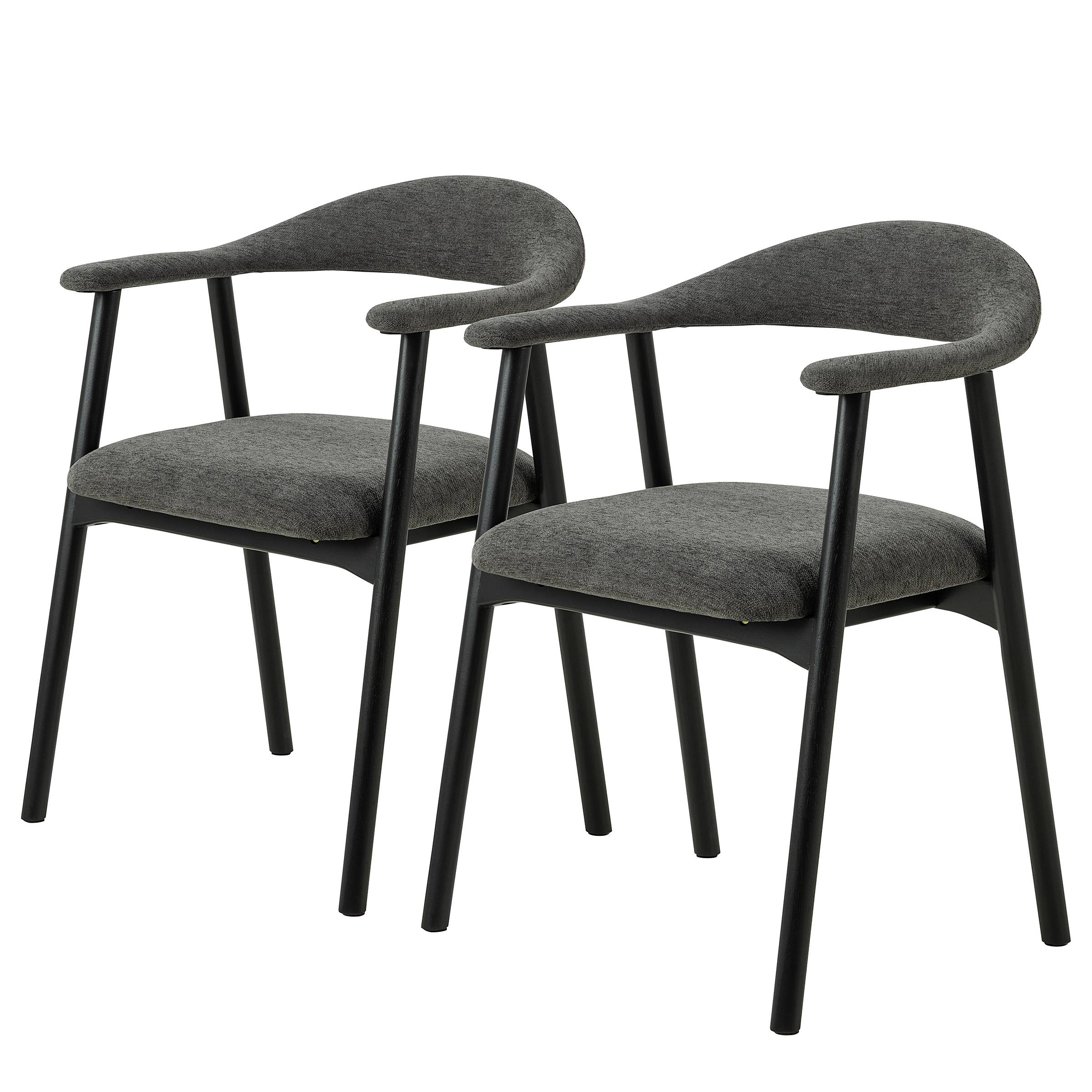 2x Mesita Armlehnstuhl Flachgewebe Gummibaum