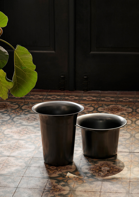 Spun Alukorb Geschwrärztes Aluminum Schwarz