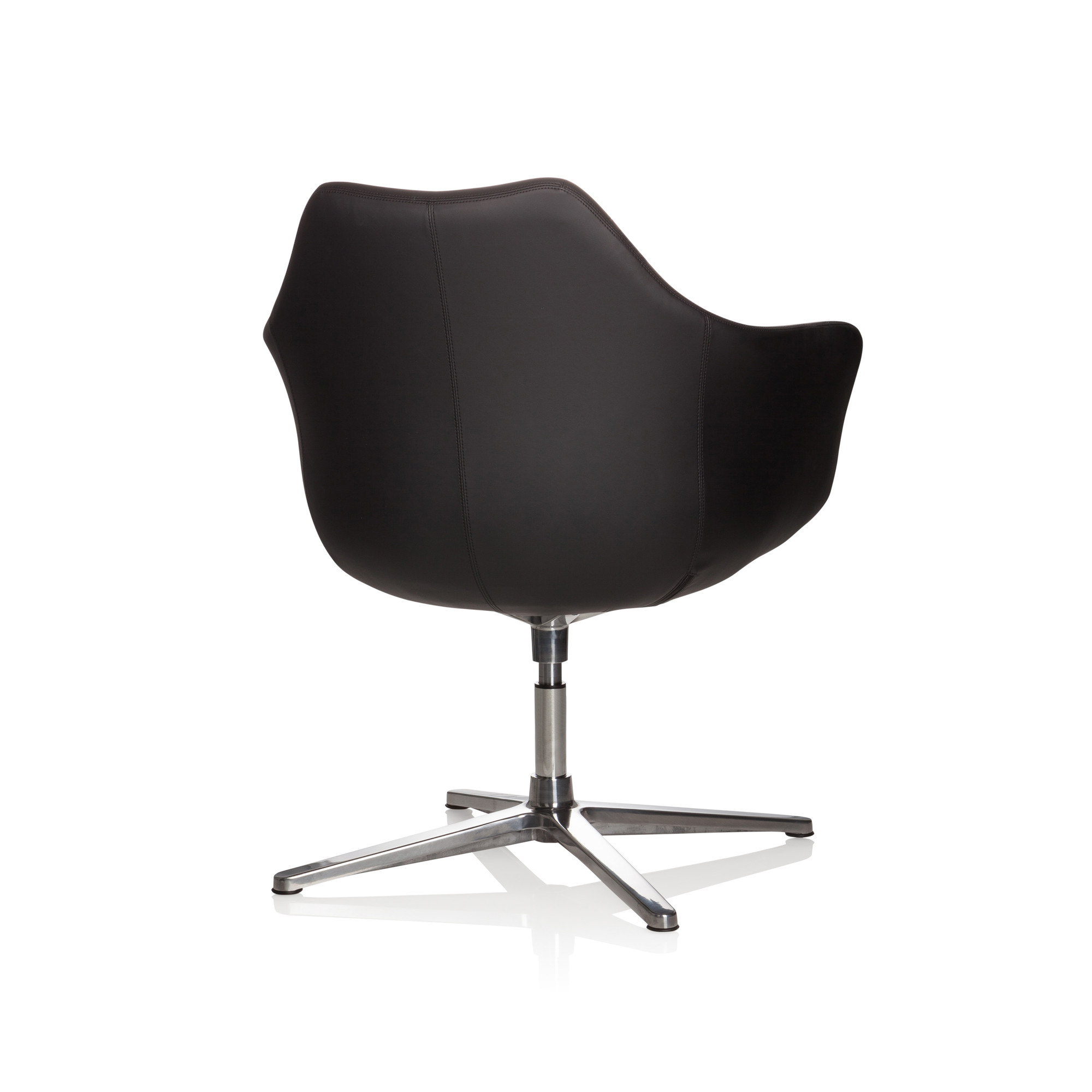 ARTEMIA Swivel Armchair Faux Leather Black