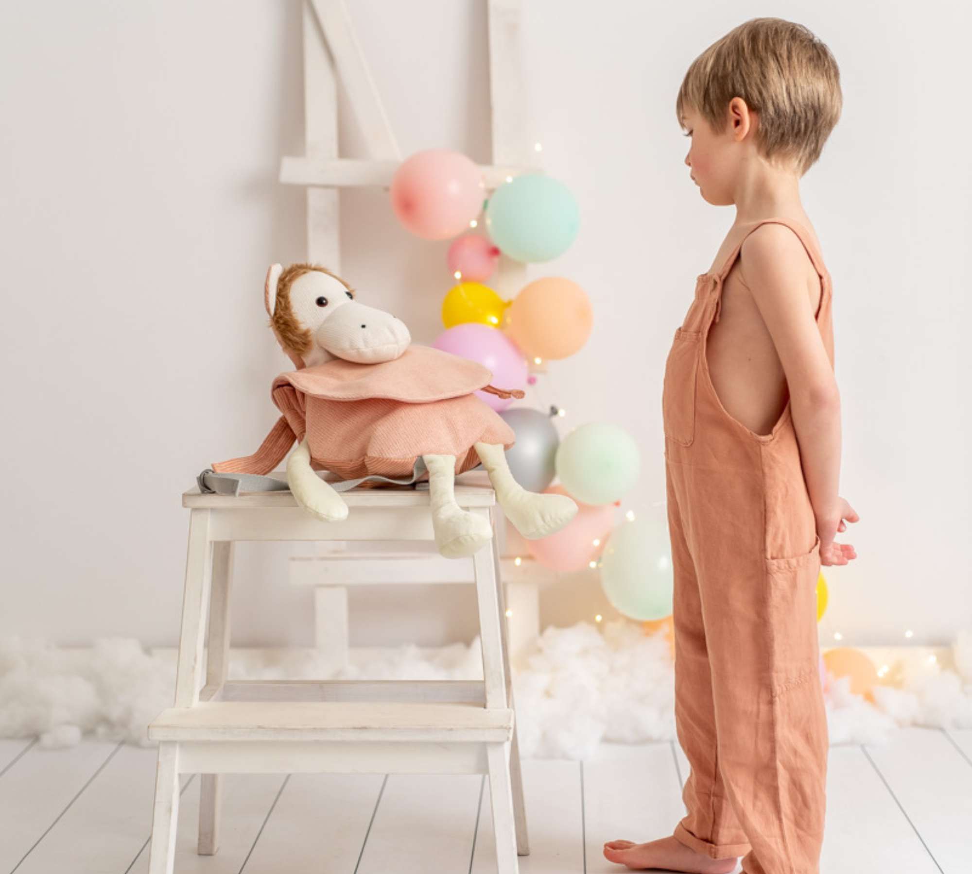 Monito Backpack Cotton Pink