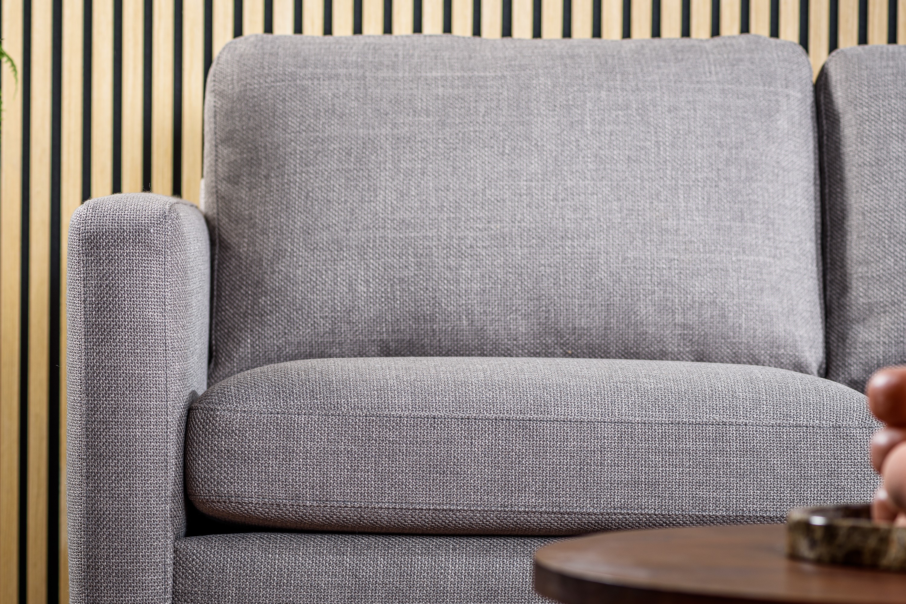Sofa 3-Sitzer Chaiselongue Links Rechts Woven Grau