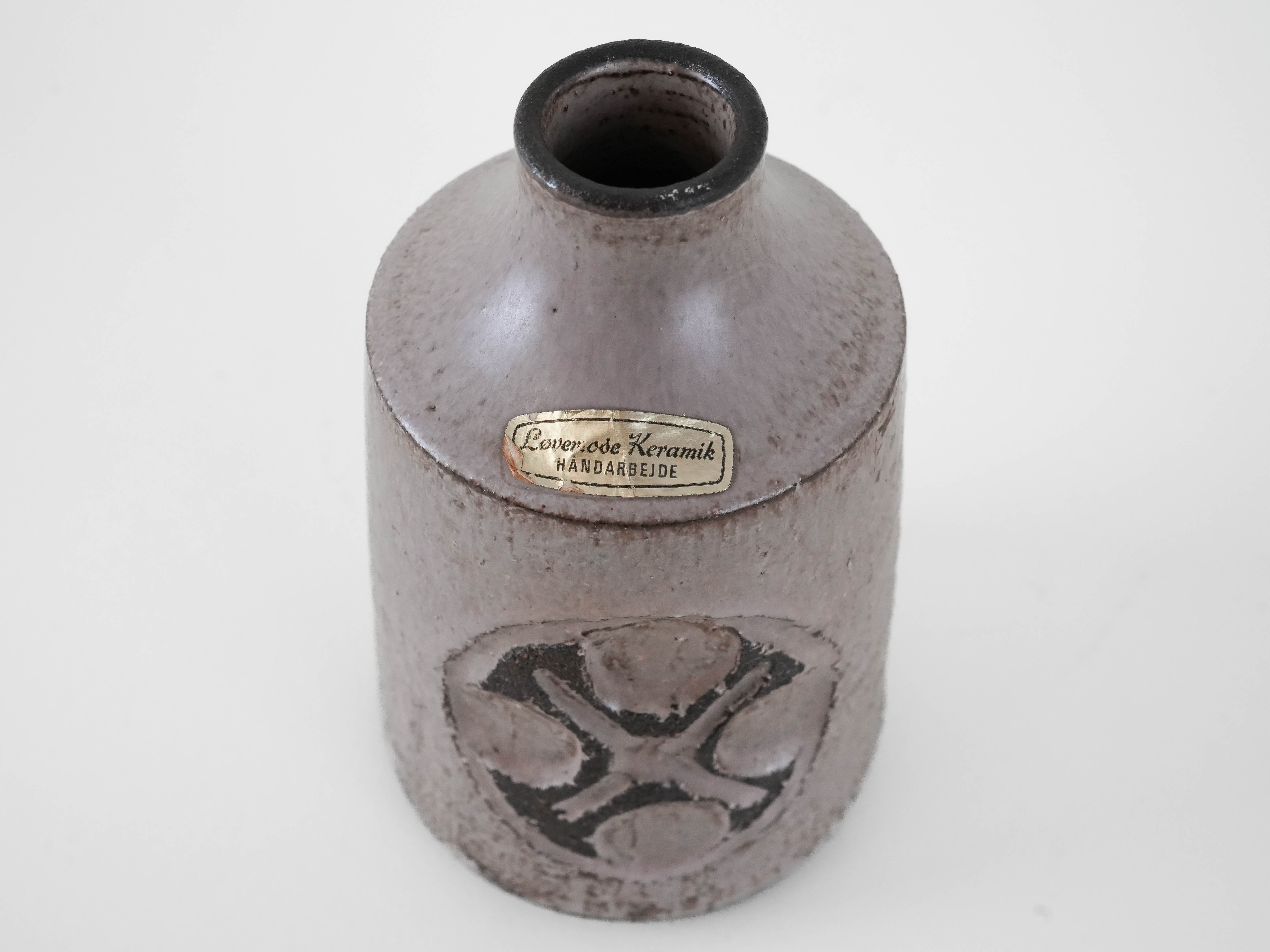 Keramikvase Braun 1960er Jahre