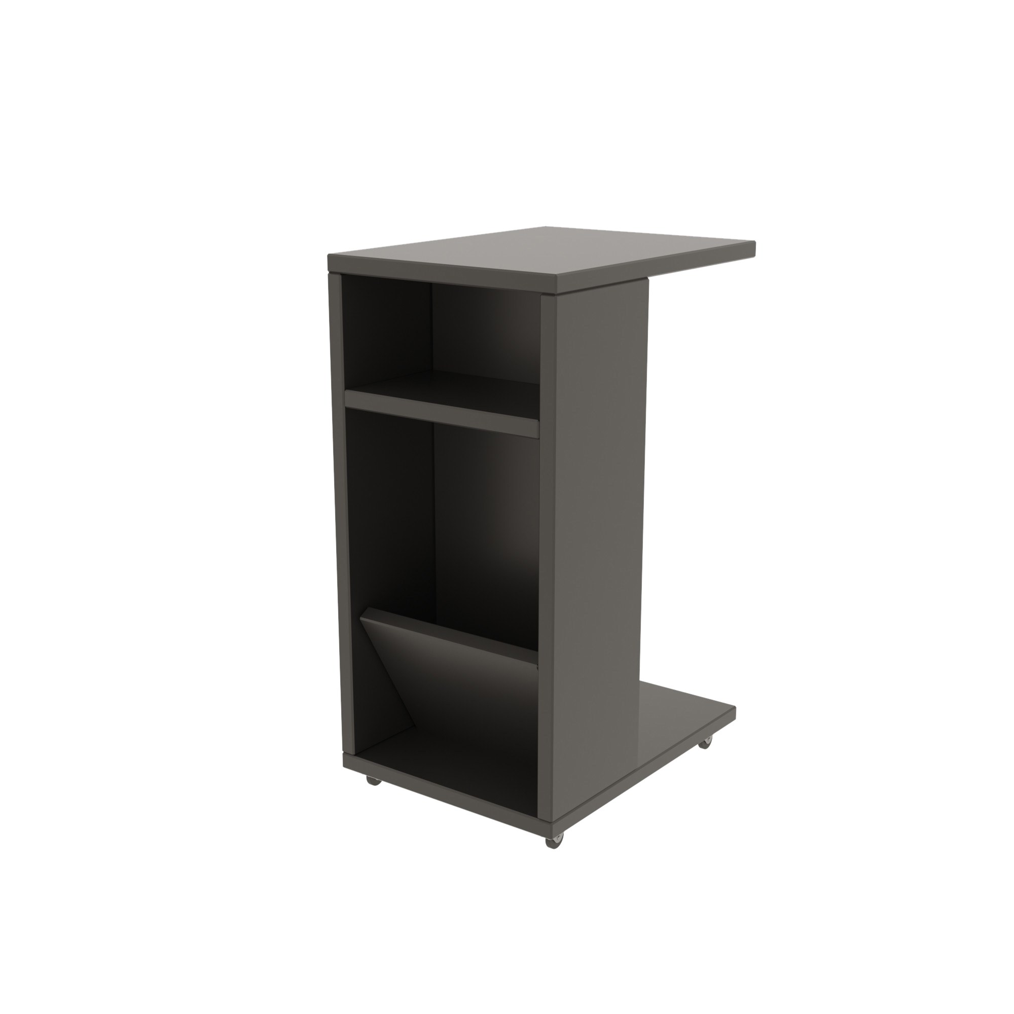 Filinta Side Table Wood Veneer Anthracite
