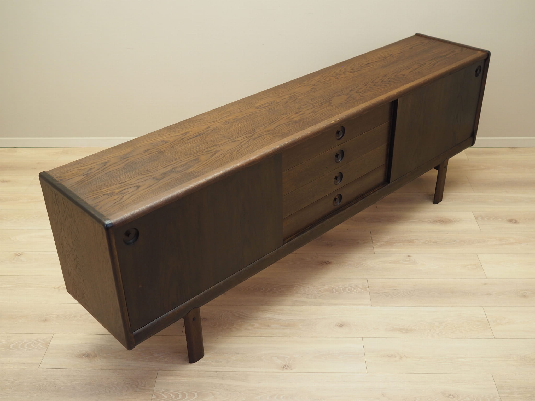 Vintage Sideboard Eichenholz Braun 1970er Jahre