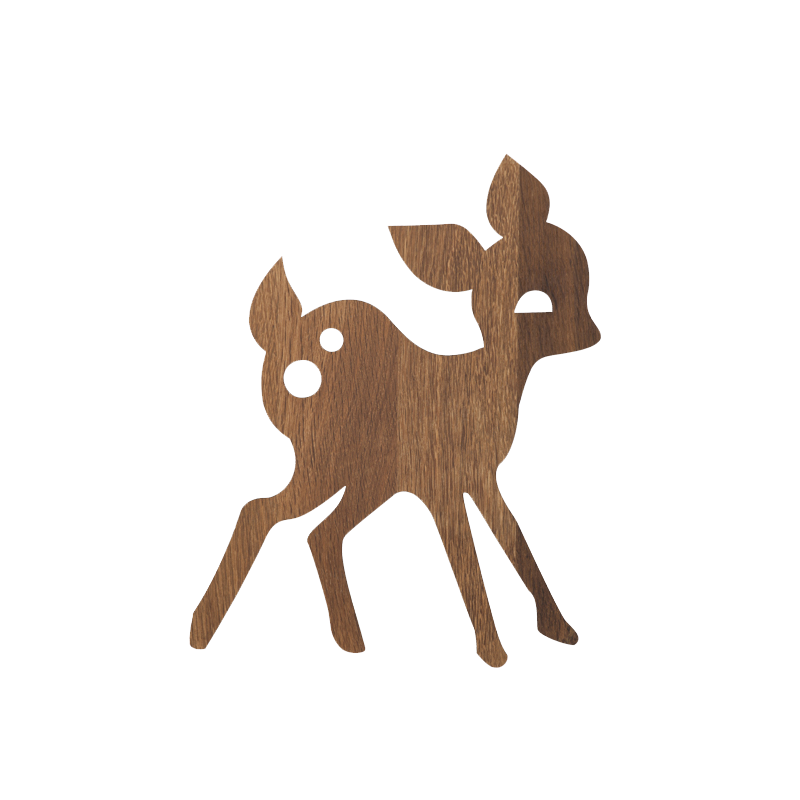 My Deer Wandleuchte Holz Braun
