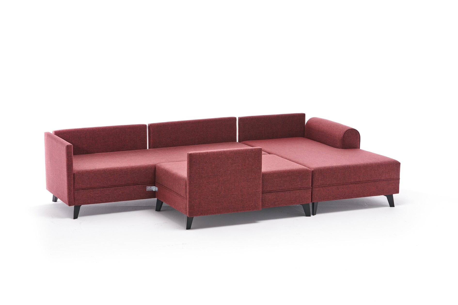 Belen Schlafsofa 4-Sitzer Rot