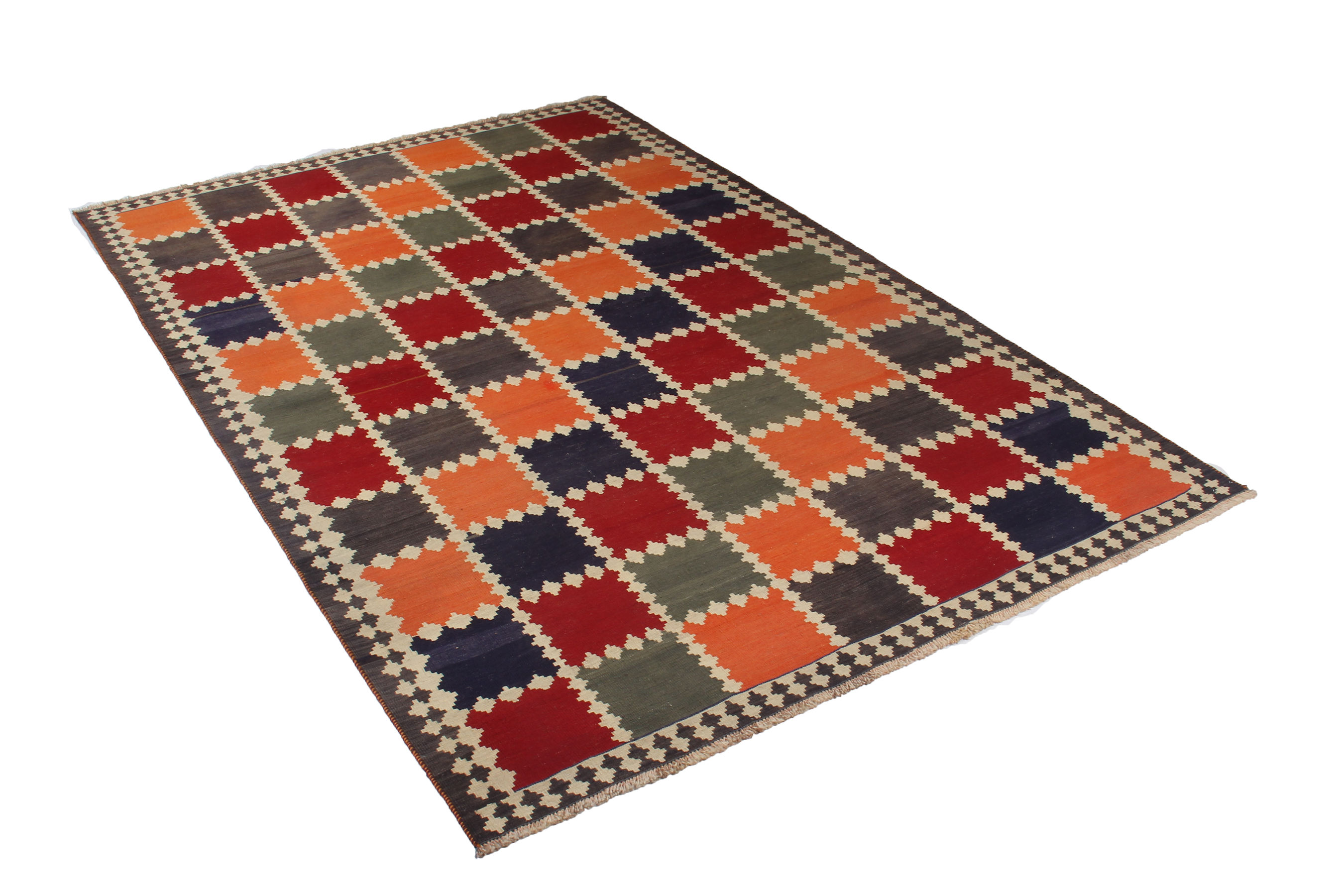 Kilim Gashgai Teppich Mehrfarbig