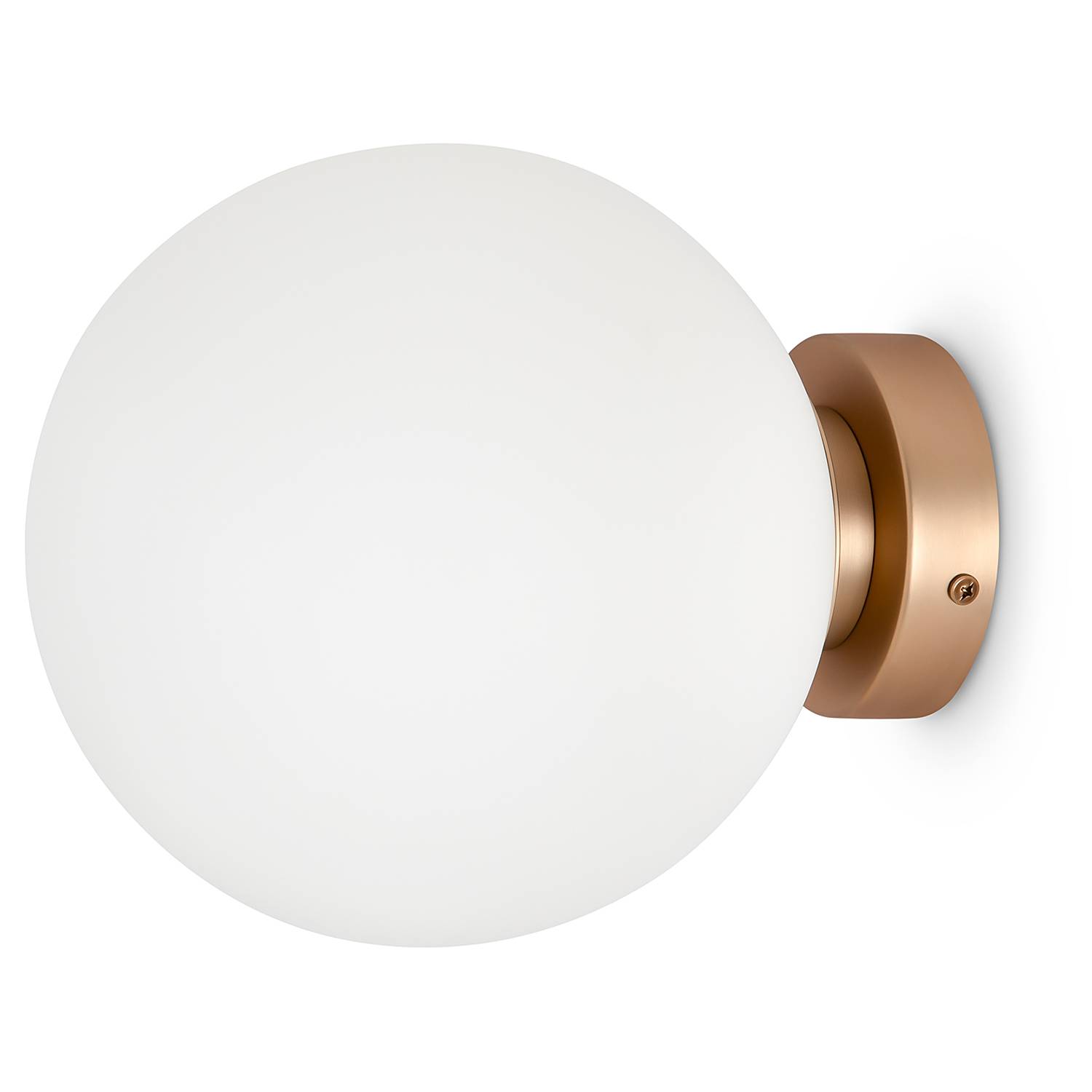 Wall lamp 1-light frosted glass metal